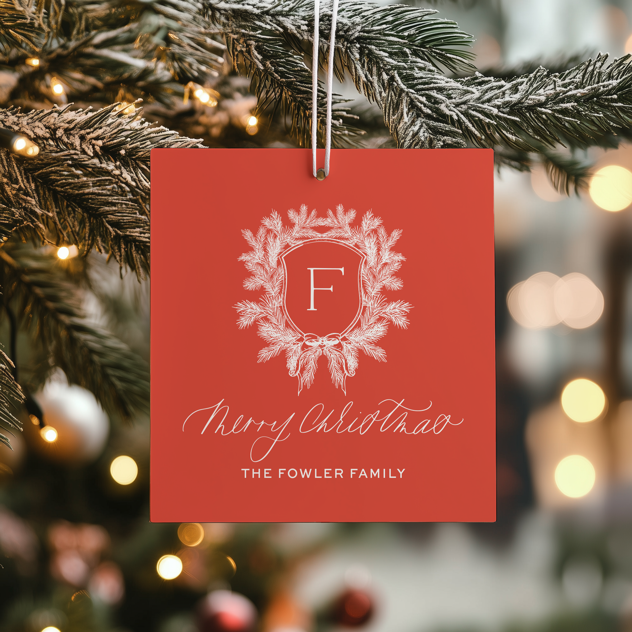 Christmas Crest Personalized Gift Tags