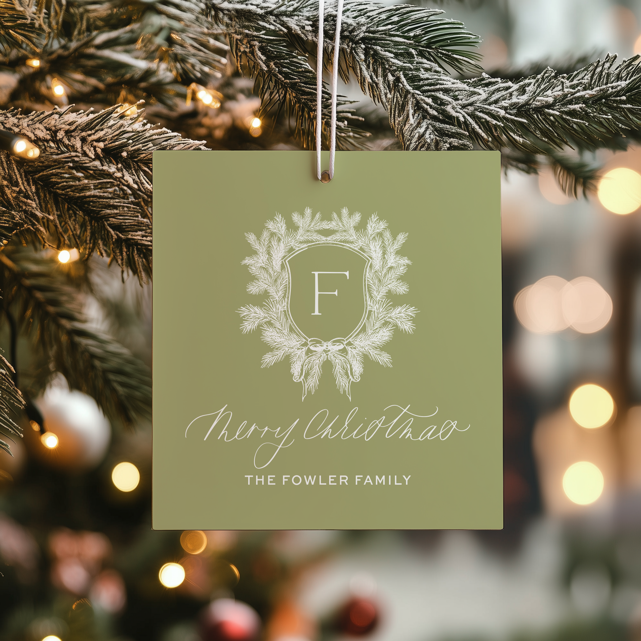 Christmas Crest Personalized Gift Tags