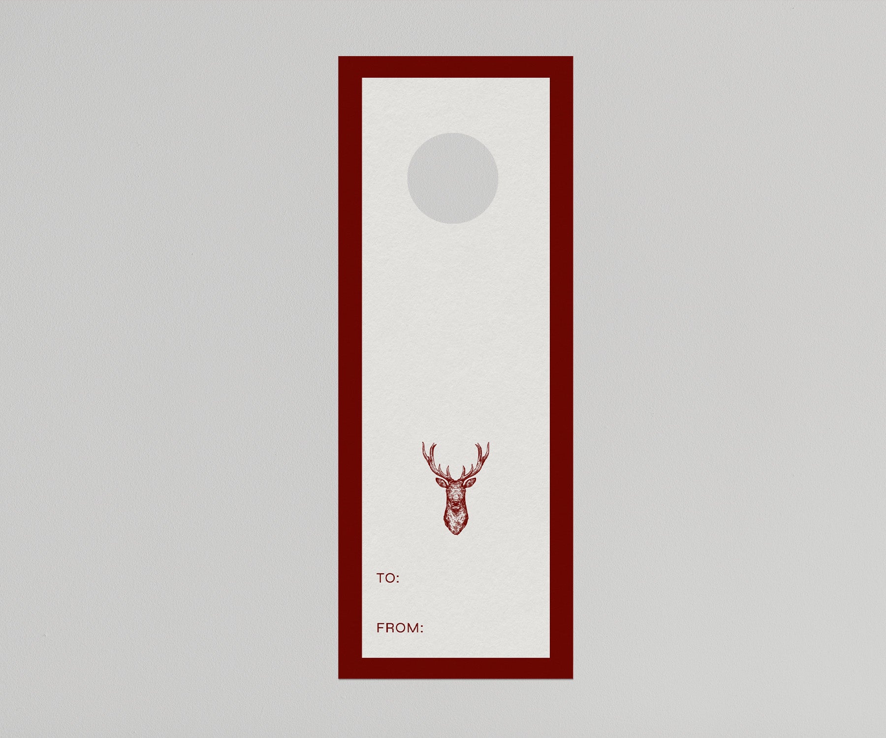 Christmas Deer - Holiday Wine Tags