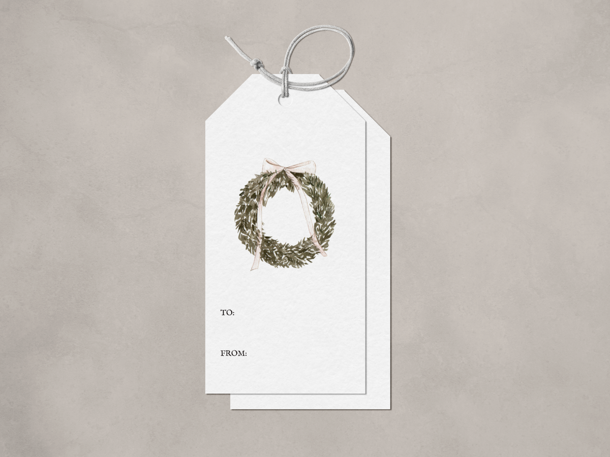 Christmas Wreath Gift Tag