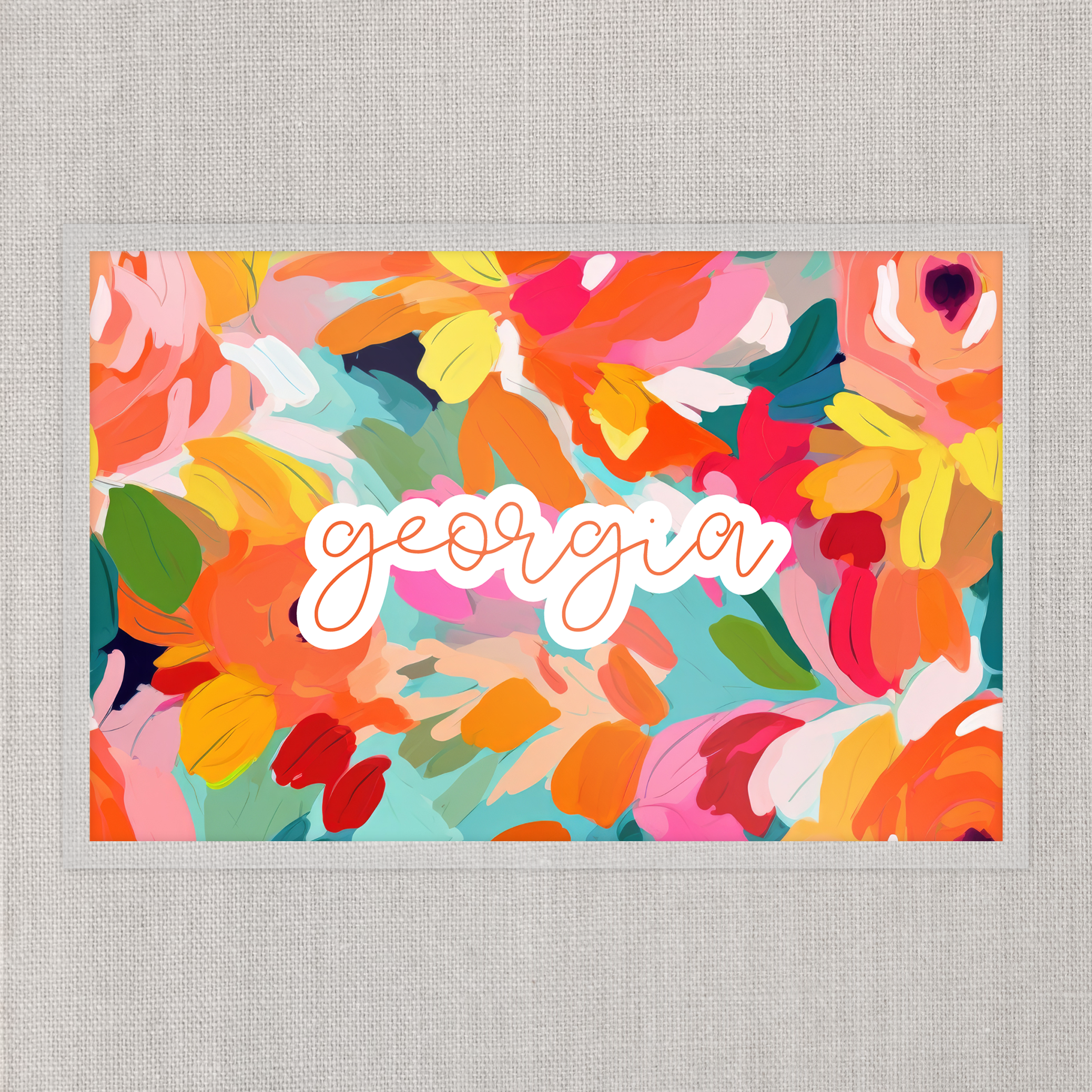 Floral Abstract Laminated Placemat