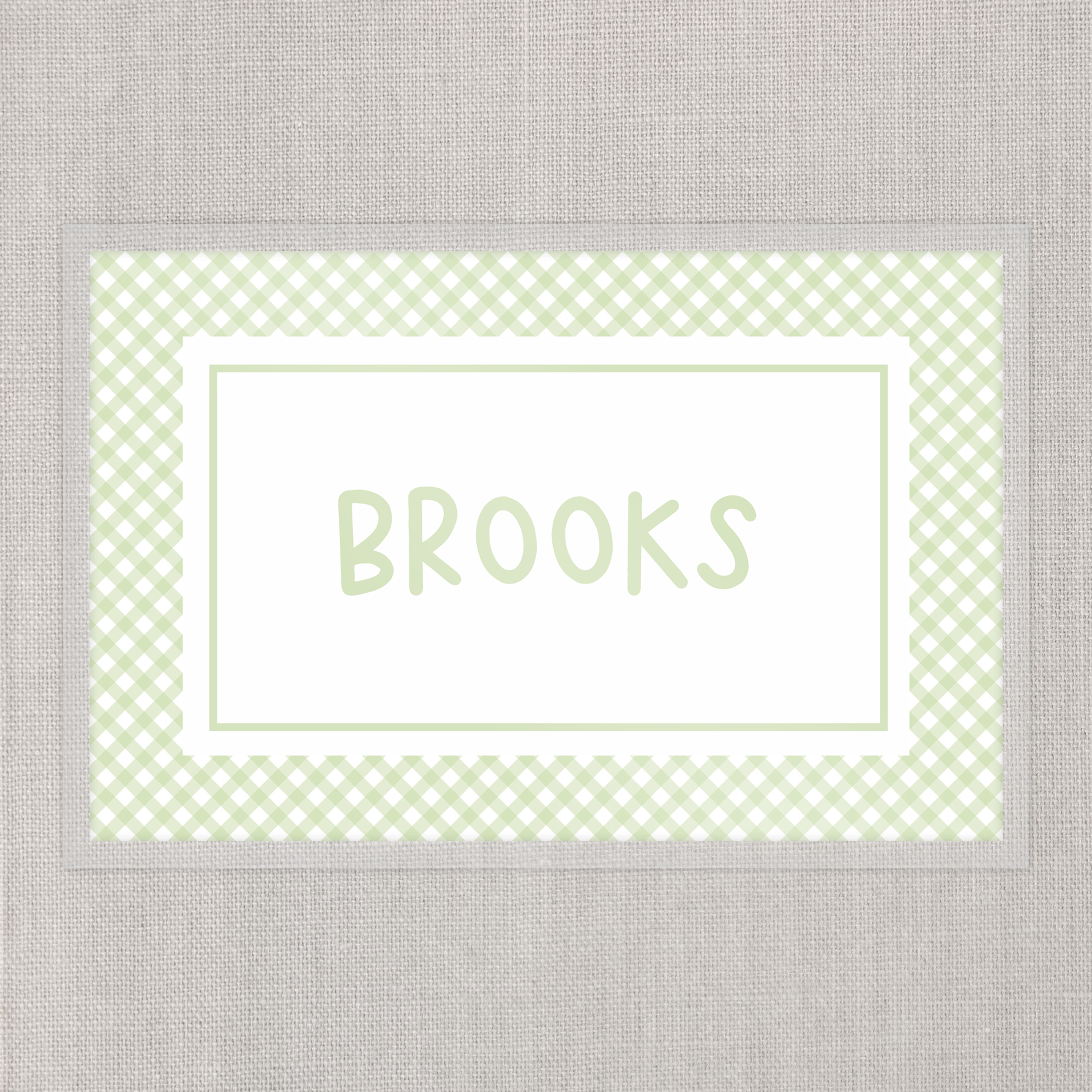 Green Check Laminated Placemat