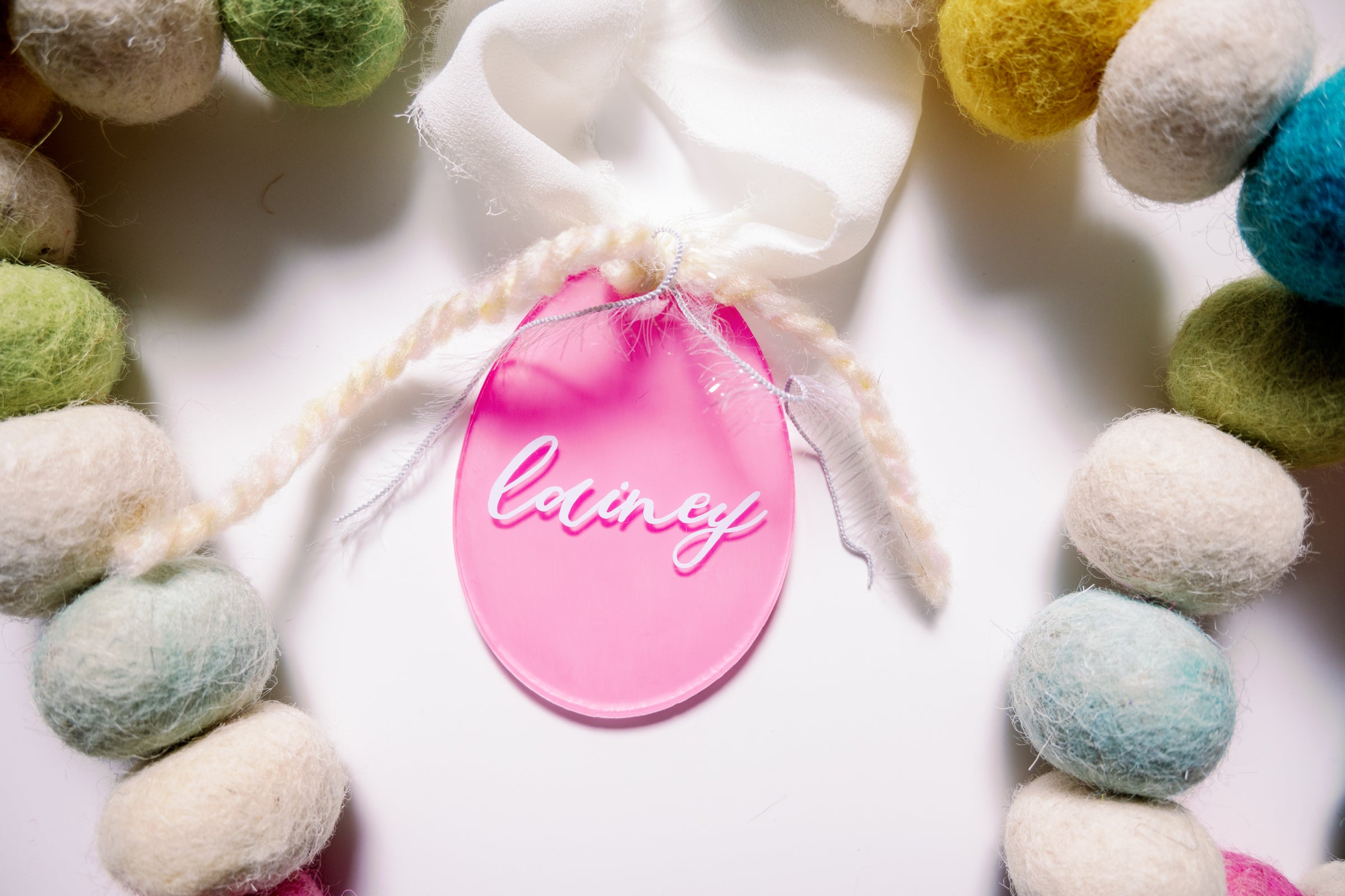 Easter Egg Acrylic Basket Tag (Personalized)