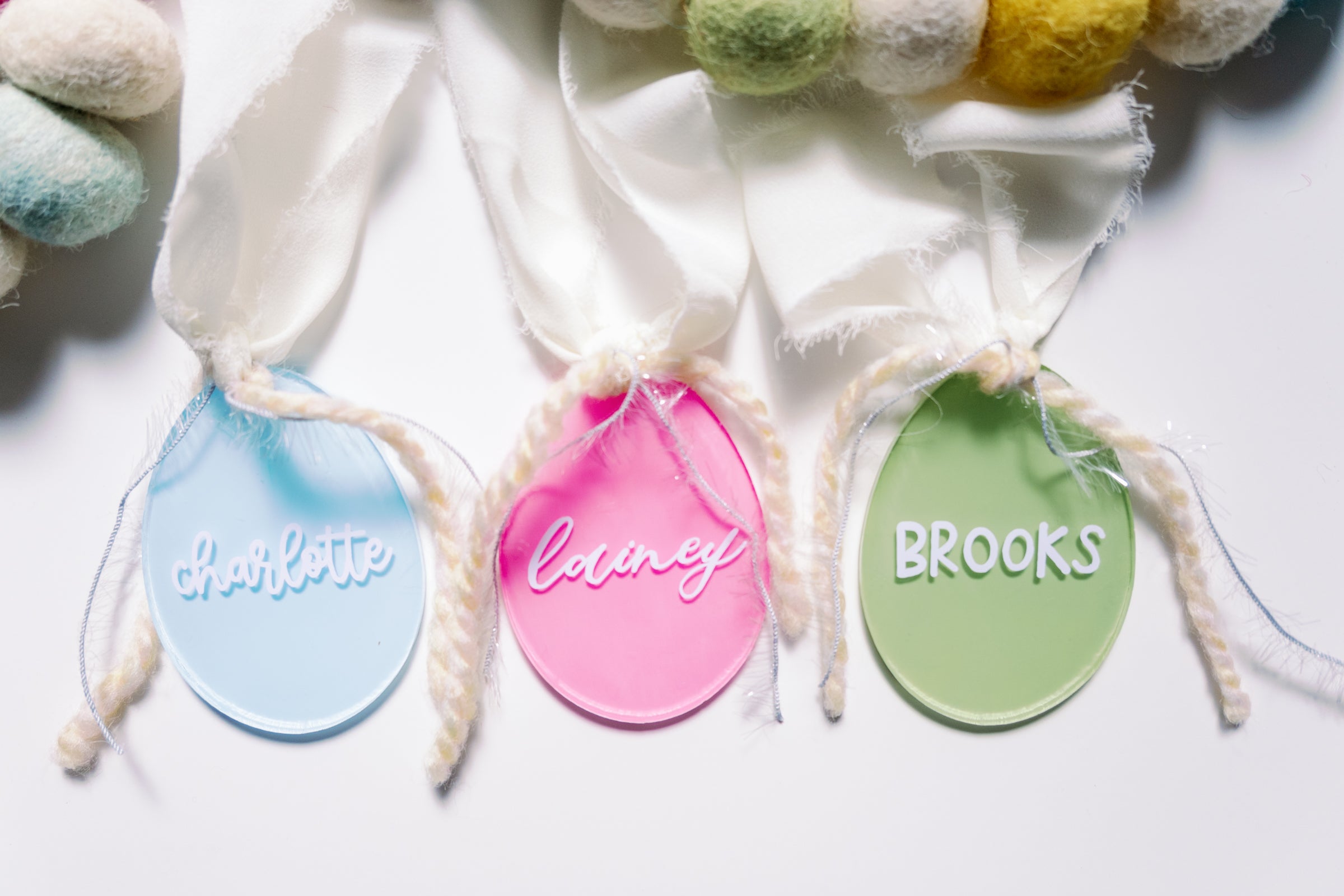 Easter Egg Acrylic Basket Tag (Personalized)
