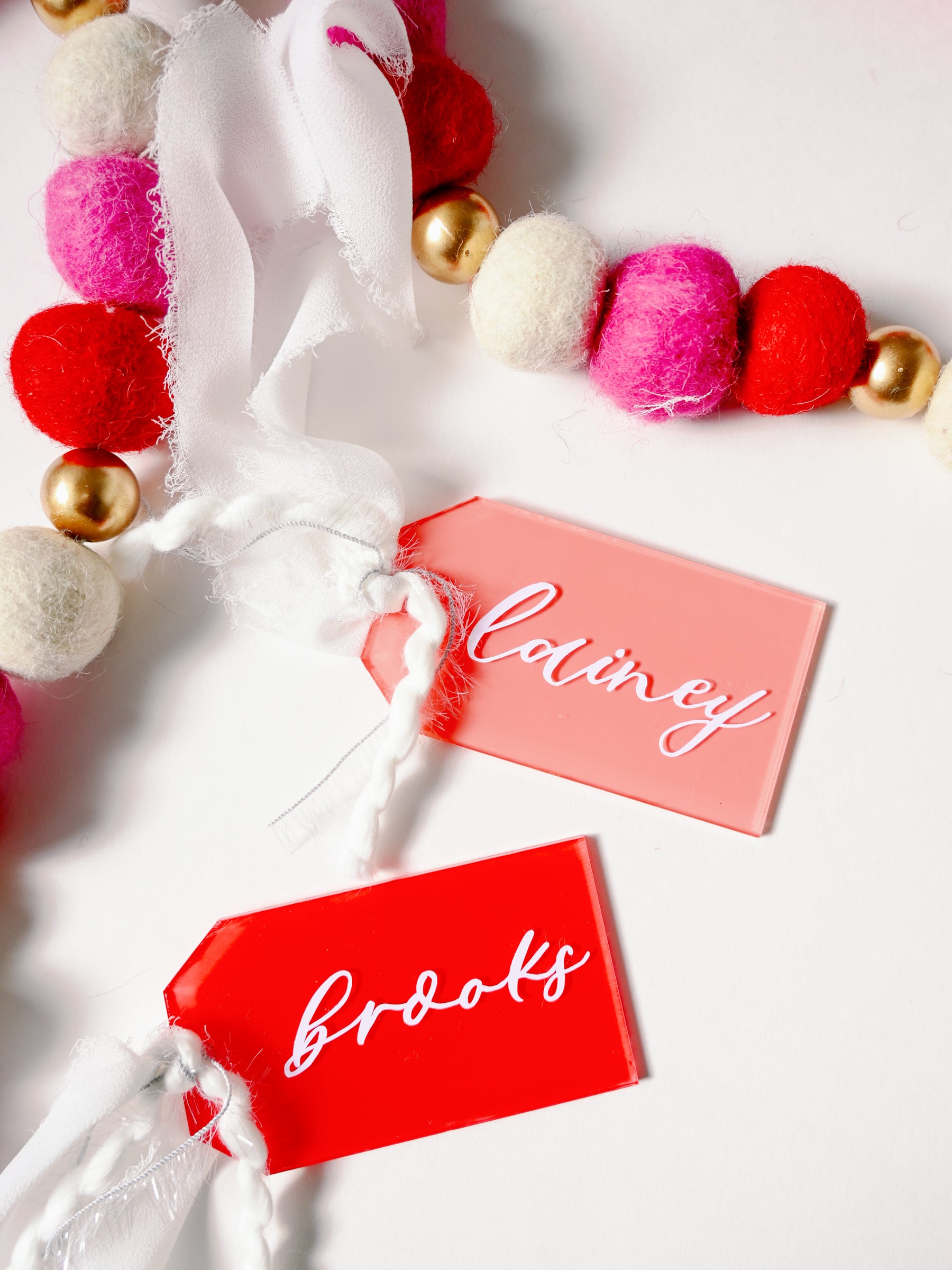 Valentine's Day Acrylic Gift Tag (Personalized)