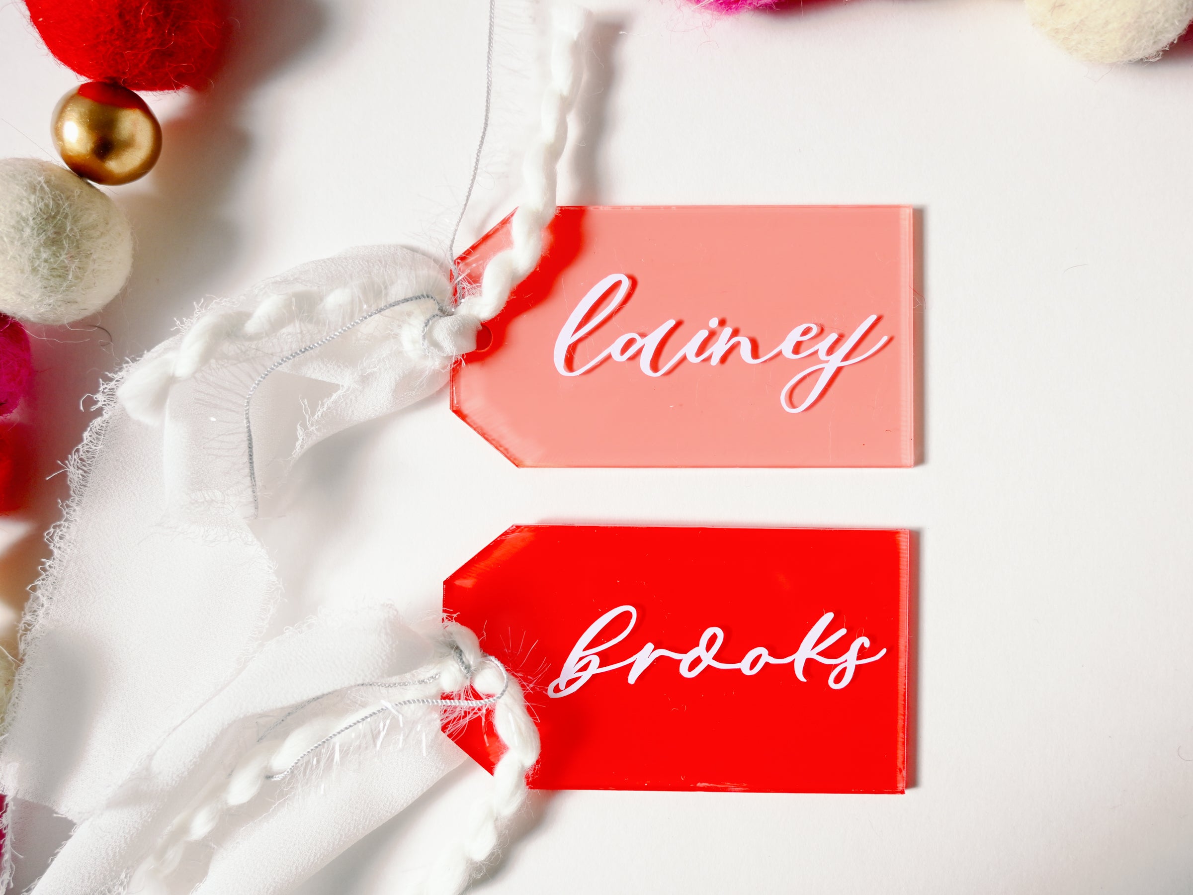 Colored Acrylic Gift Tag (Personalized)