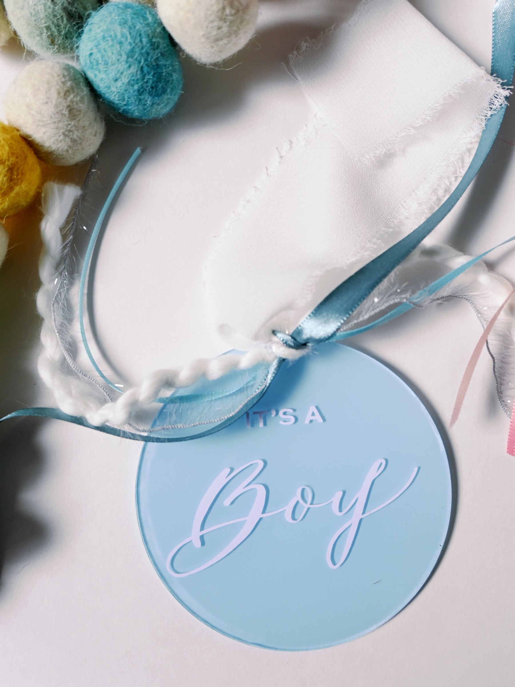 Gender Reveal Acrylic Sign Ornament