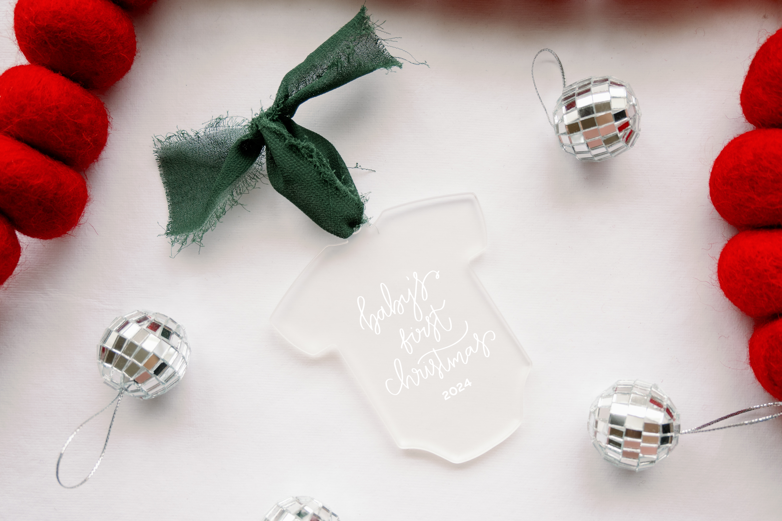 Baby’s First Christmas Acrylic Ornament | Custom Holiday Keepsake