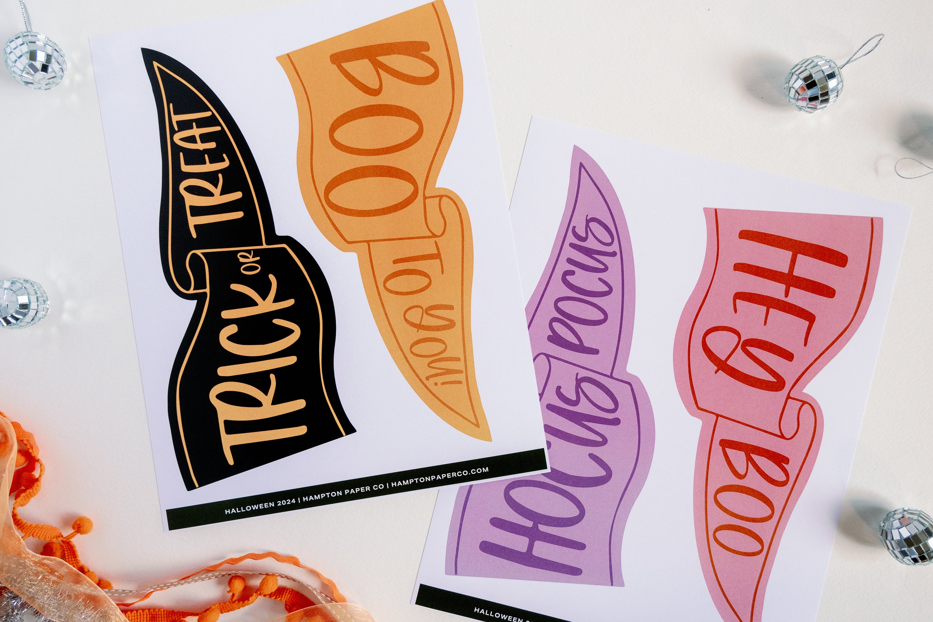 Halloween Printable Pennant Set β DIY Halloween Pennant, Instant Download