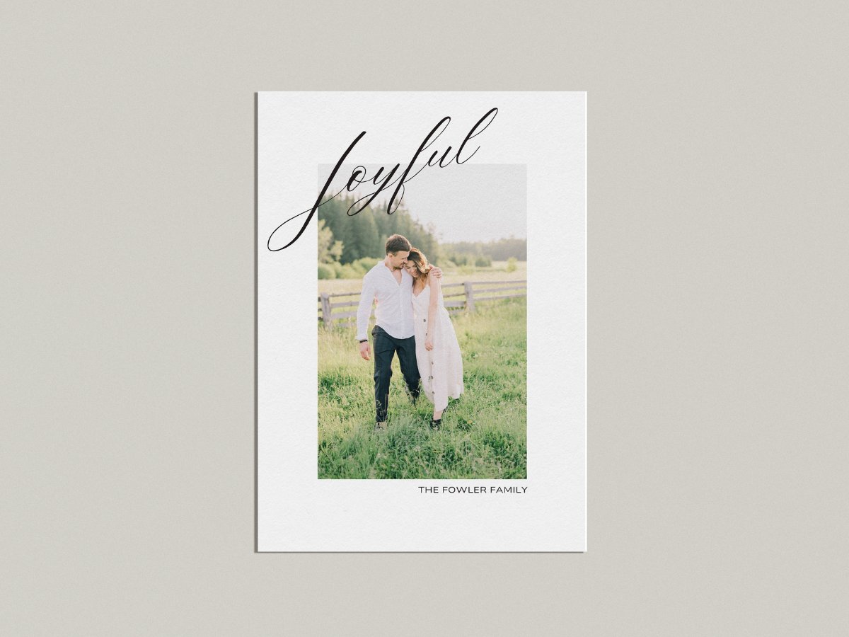 Joyful Script Christmas Card