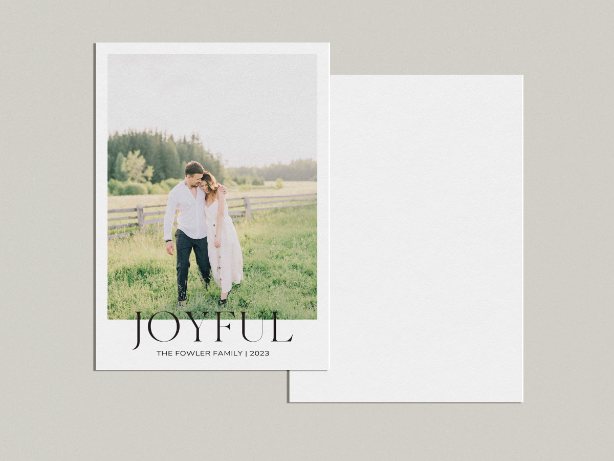 Joyful Serif Christmas Card