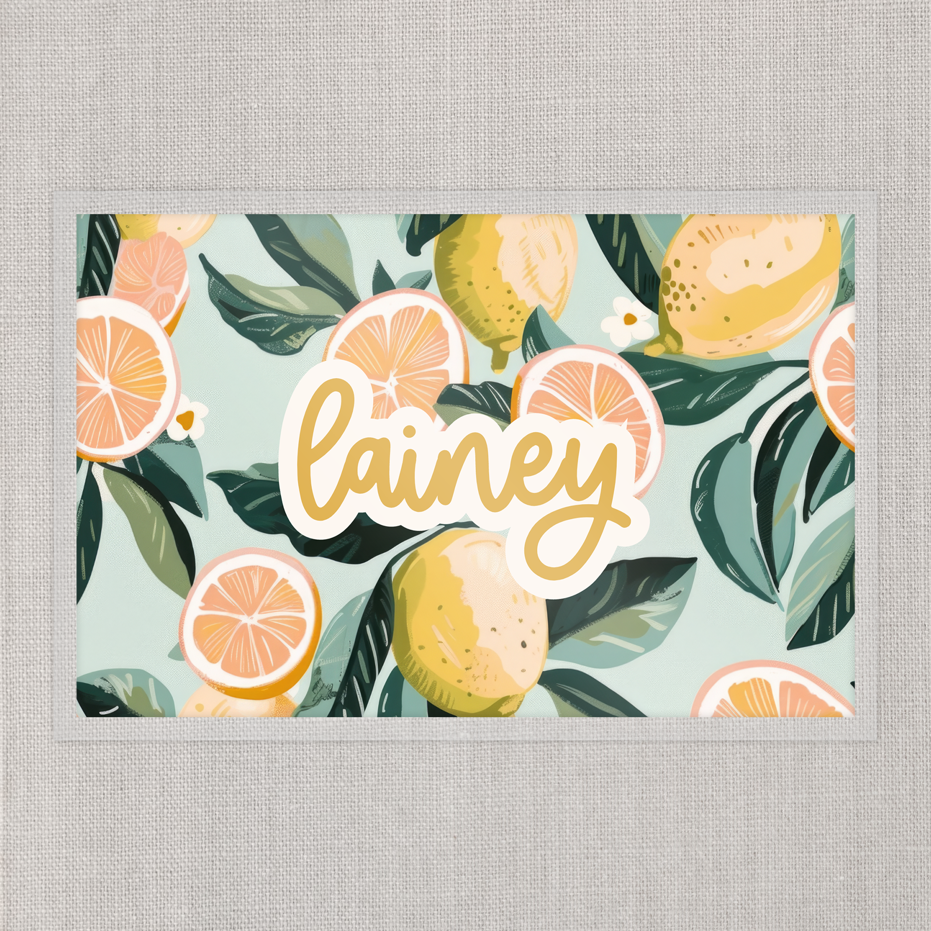 Lemons Laminated Placemat