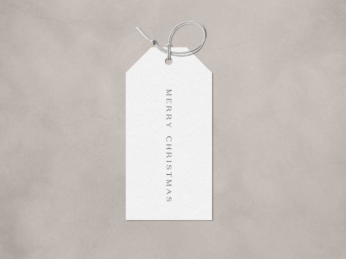 Classic Merry Christmas Gift Tag