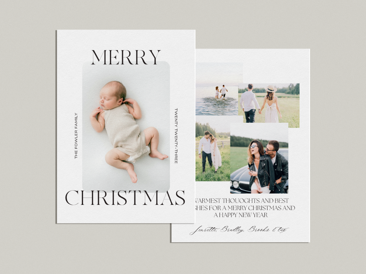 Merry Christmas Serif Christmas Card