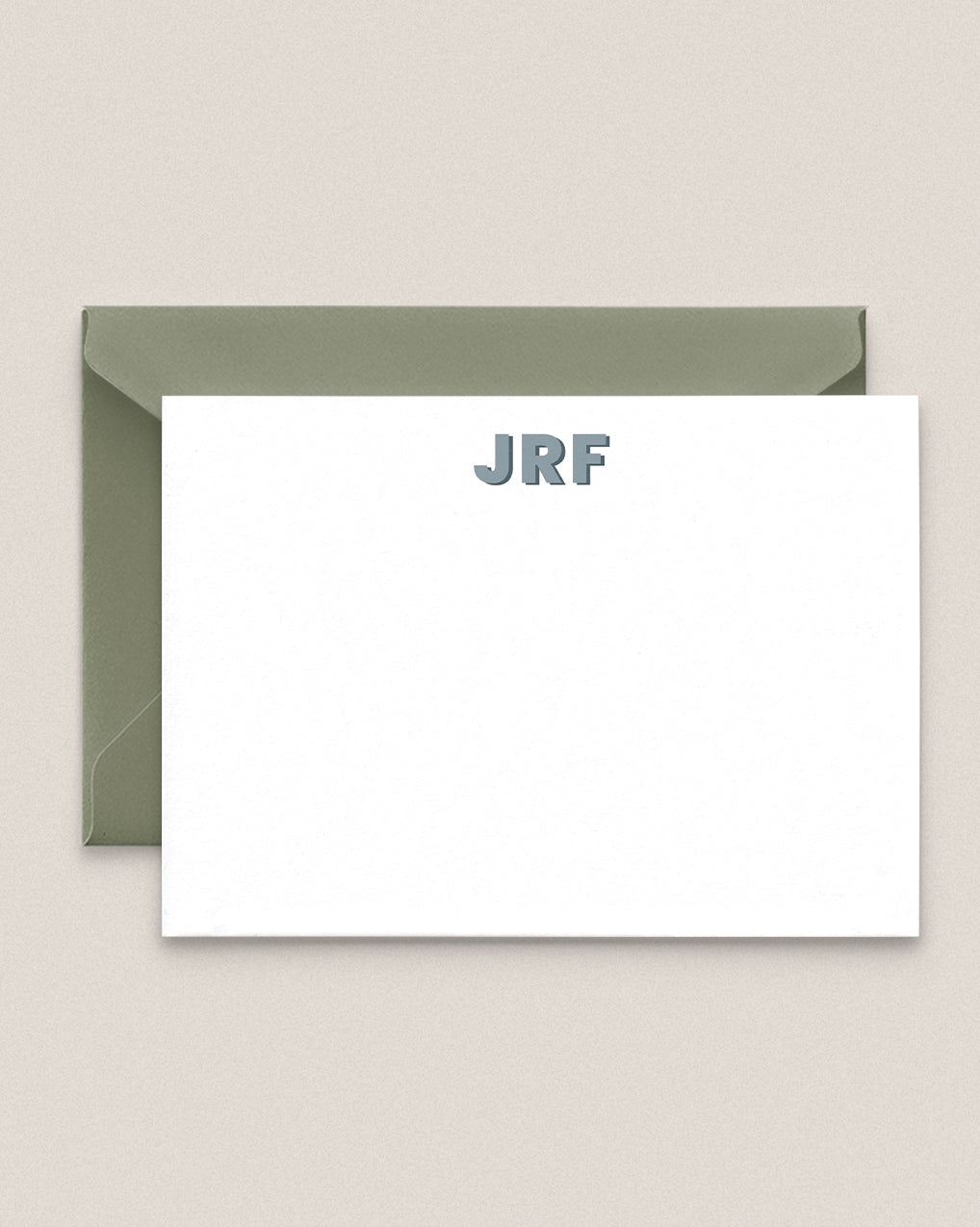 Elliott Cut | Modern Monogram Note Card & Envelope Set