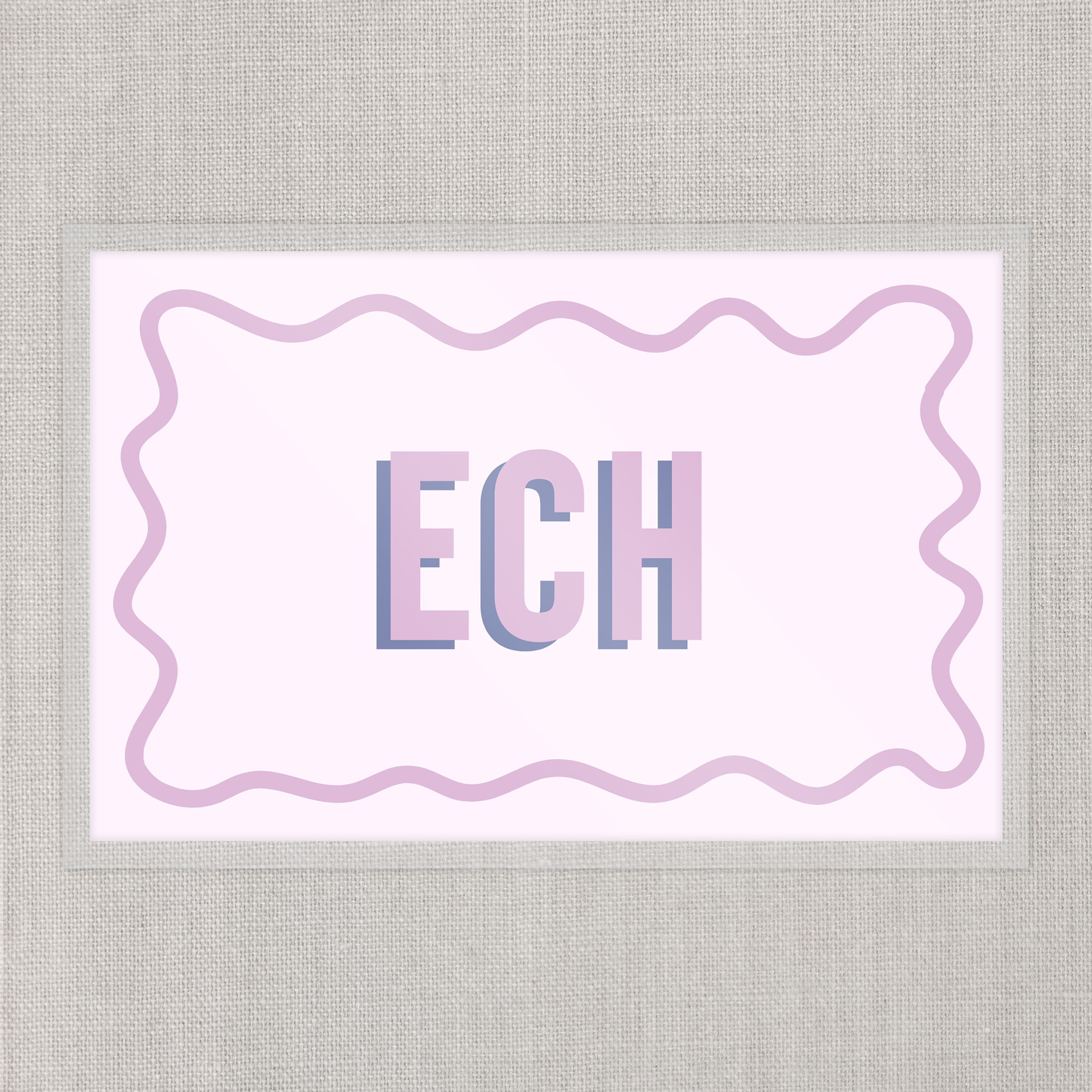 Pink Scallop Laminated Placemat