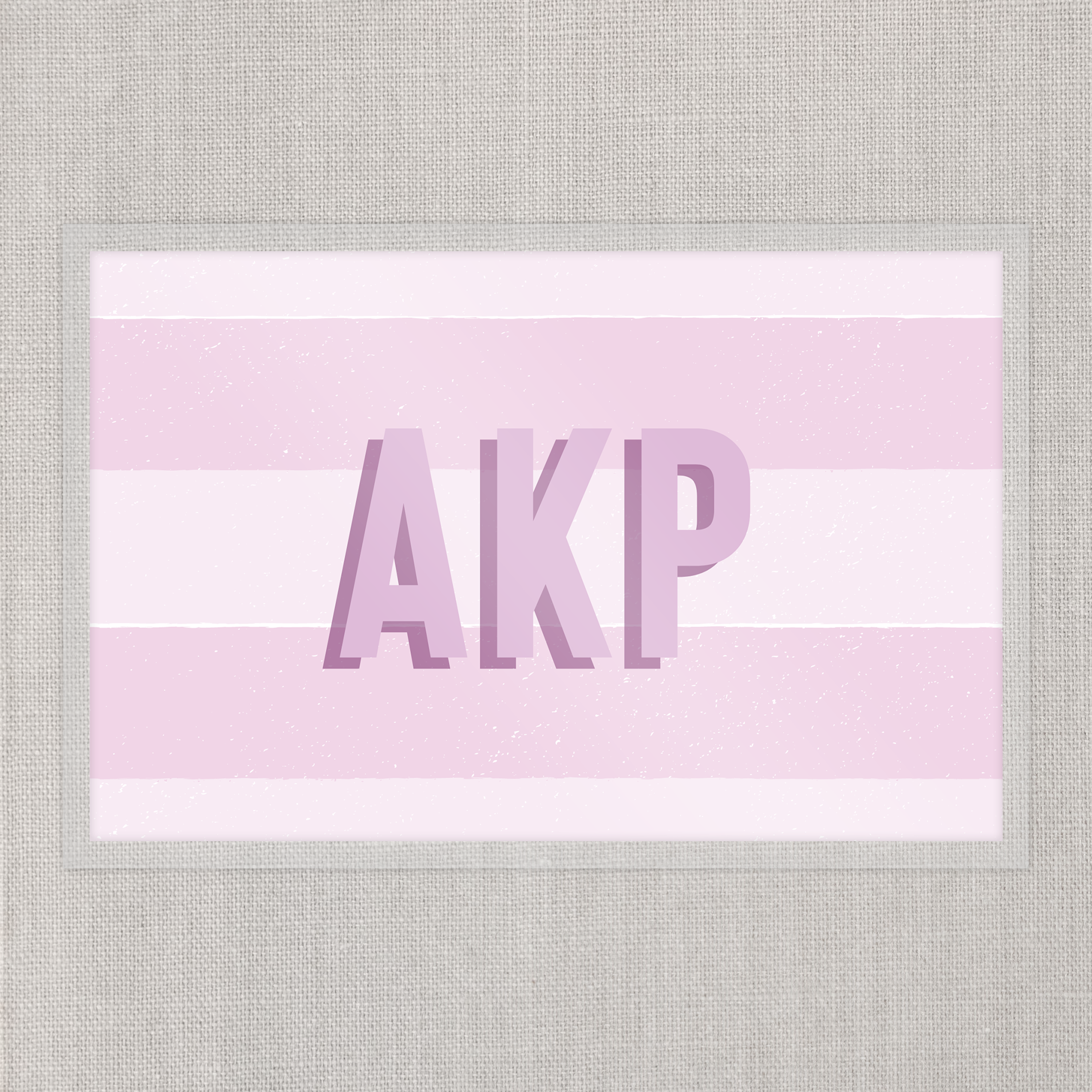 Pink Stripe Laminated Placemat