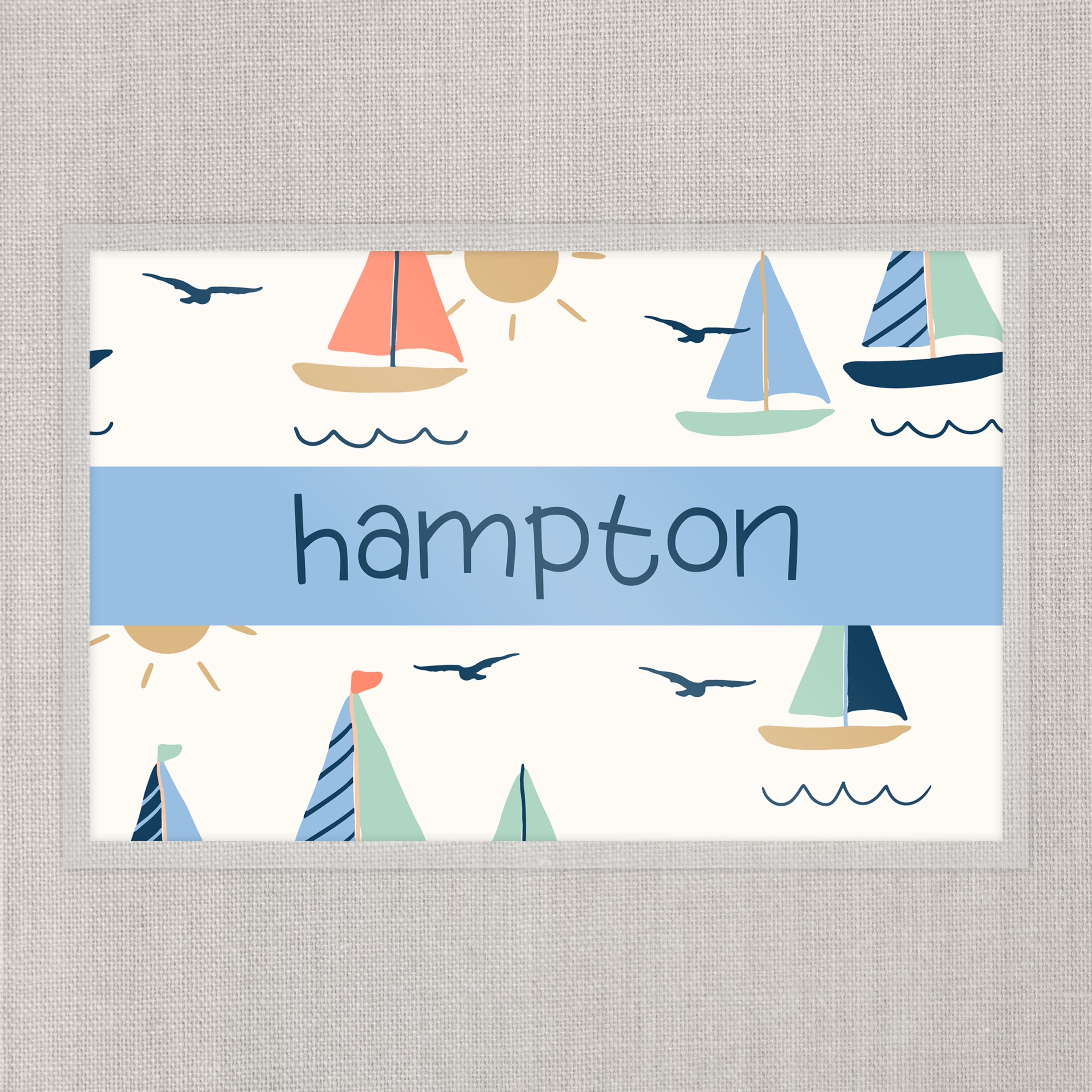 Sailboats Laminated Placemat