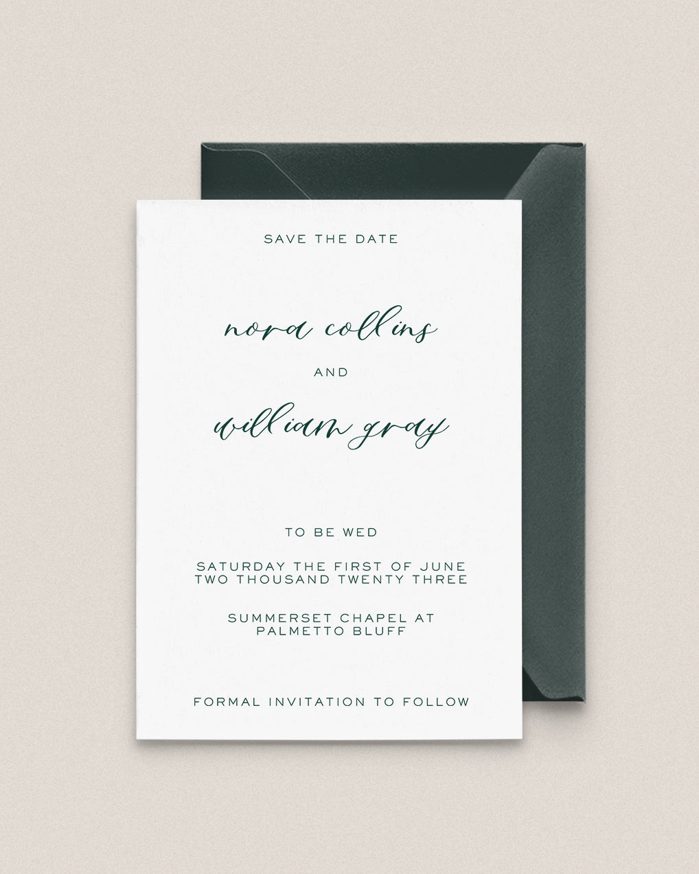 Palmetto - Save the Date & Envelope