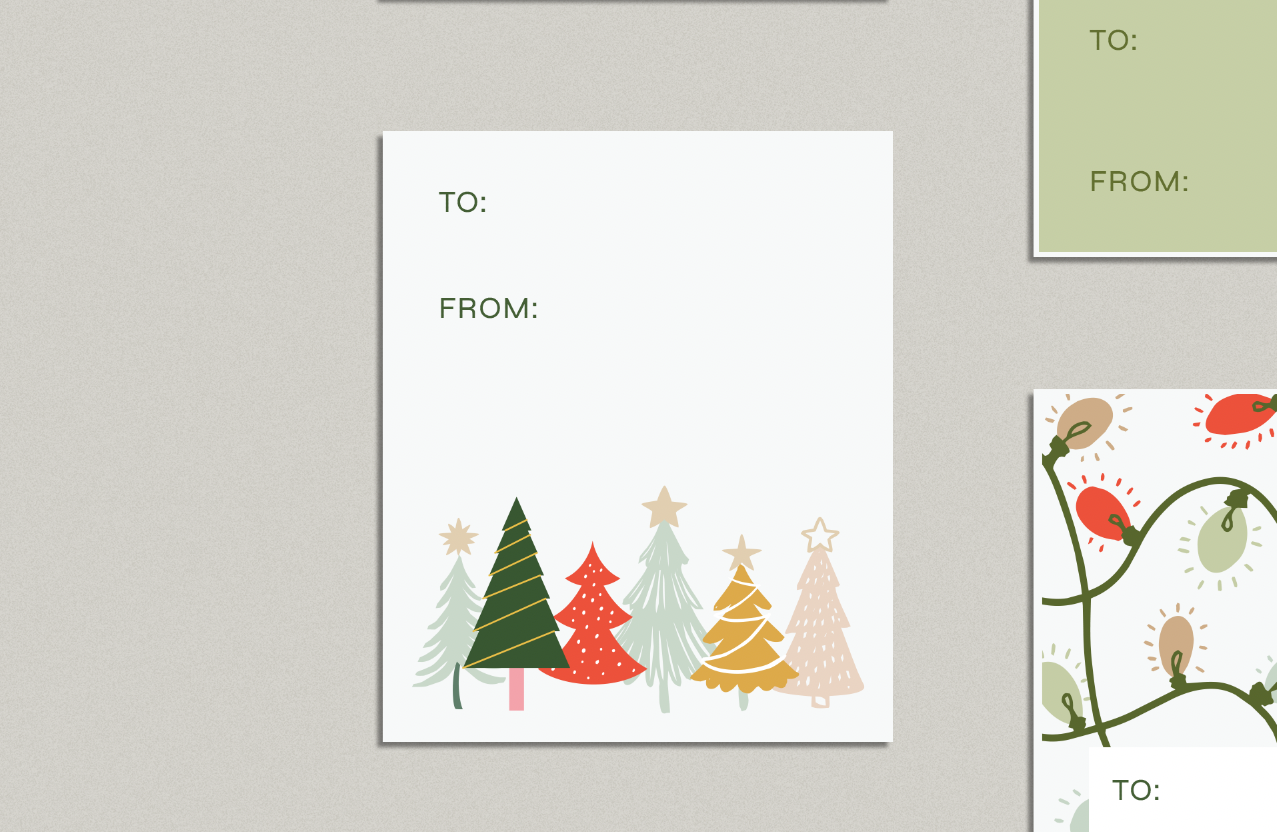 Festive Holiday Gift Tag Stickers
