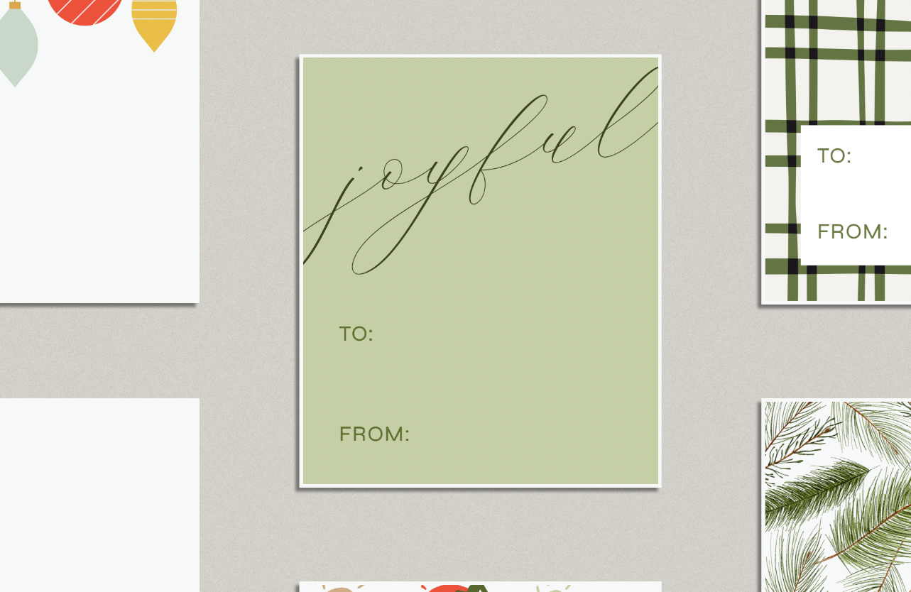 Festive Holiday Gift Tag Stickers