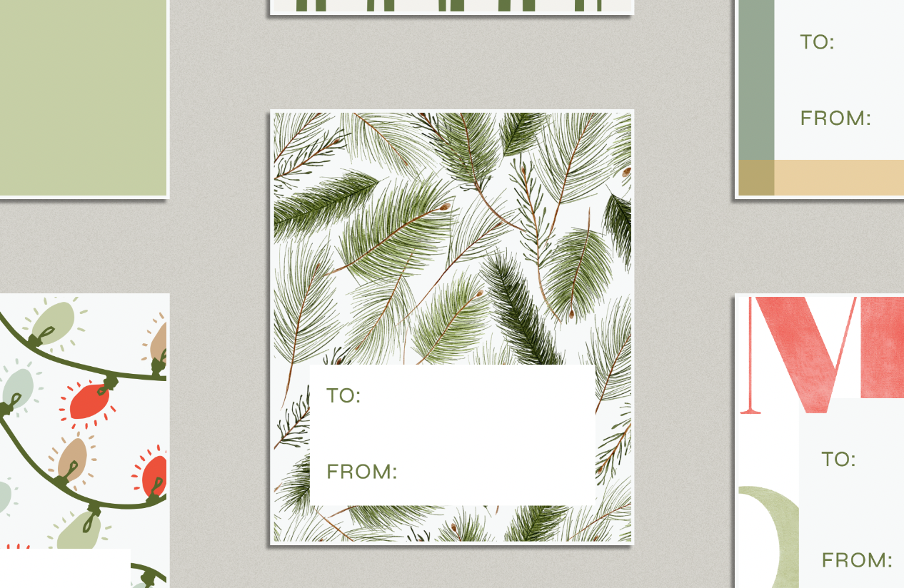 Festive Holiday Gift Tag Stickers