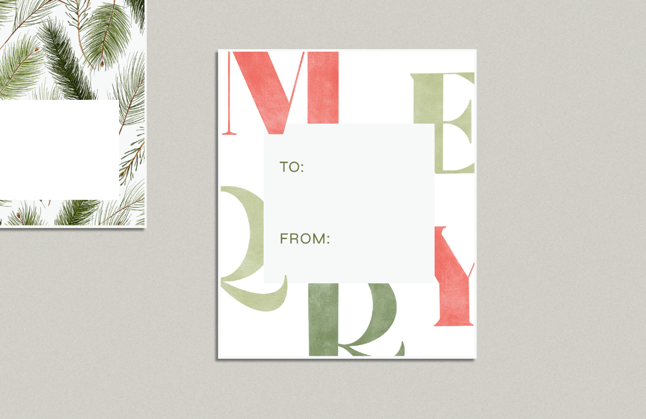 Festive Holiday Gift Tag Stickers