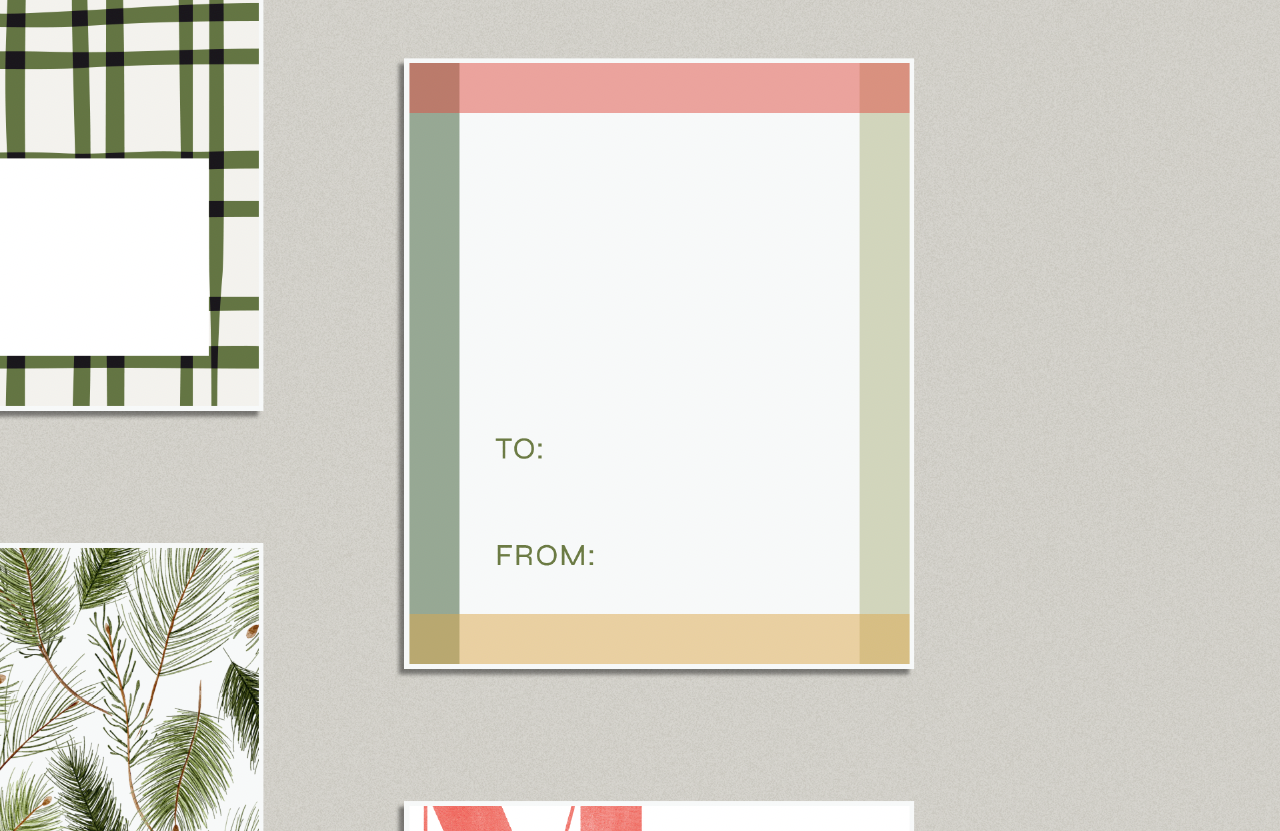 Festive Holiday Gift Tag Stickers