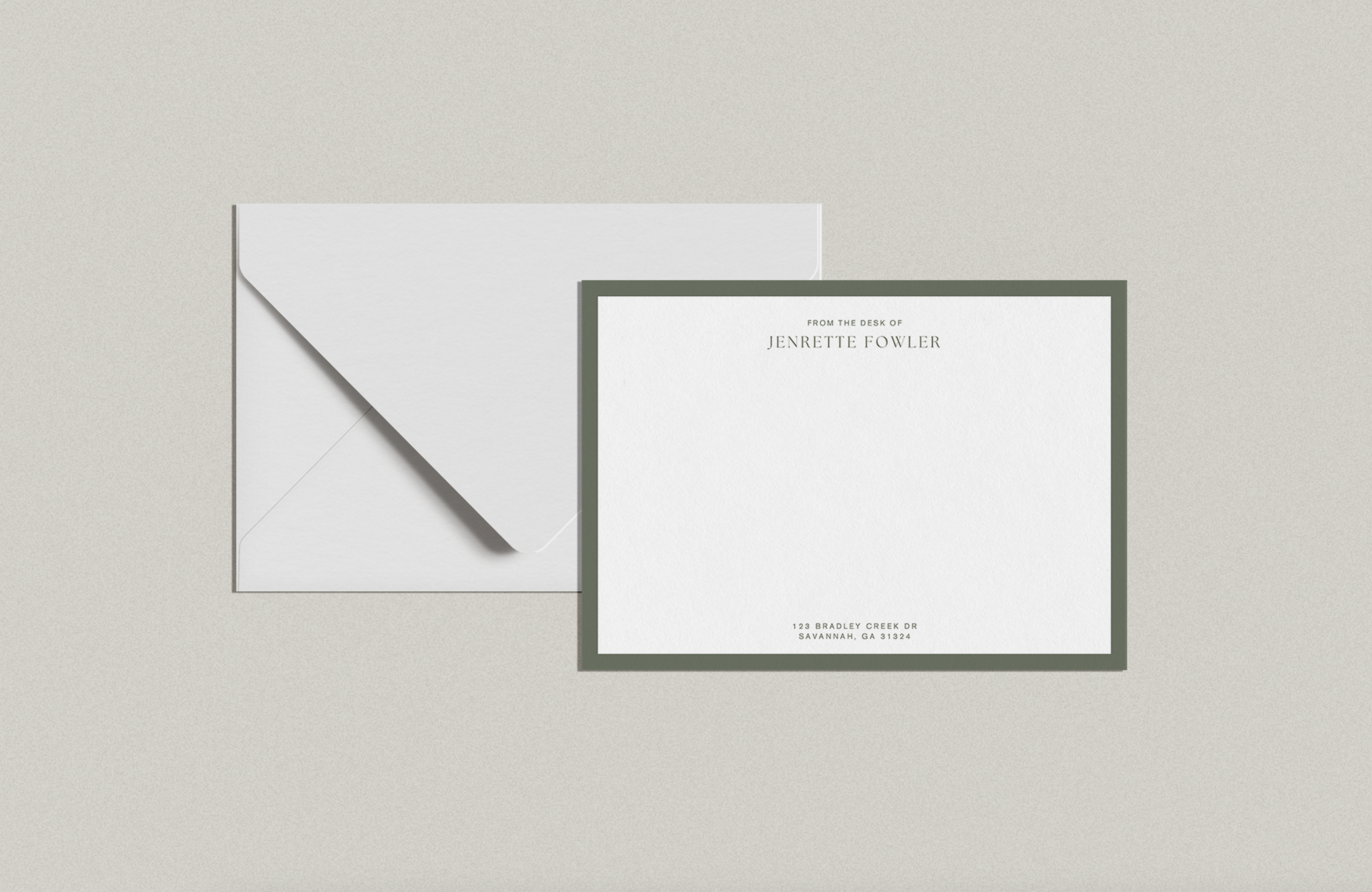 Bradley Creek | Classic Border Note Card & Envelope Set