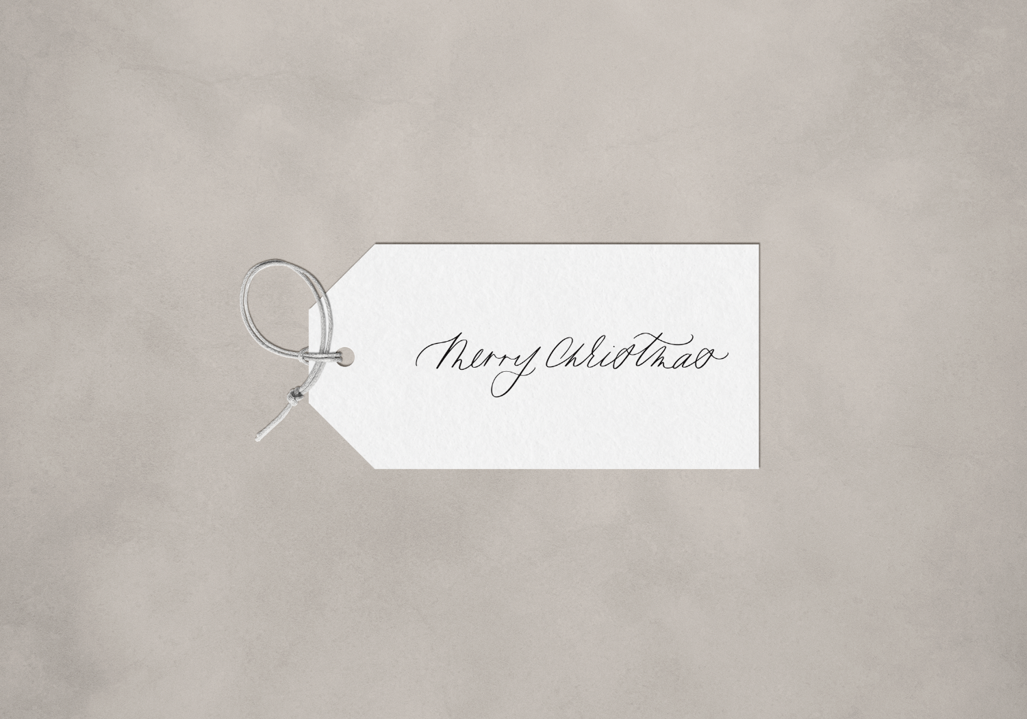 Script Merry Christmas Gift Tag