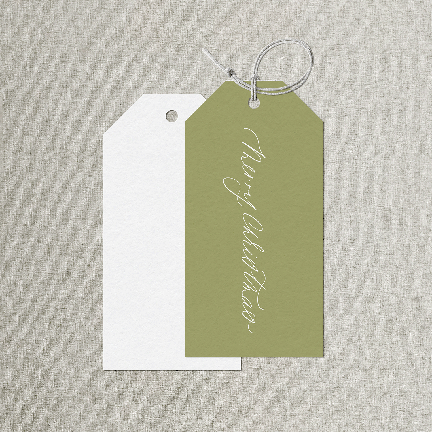 Script Merry Christmas Gift Tag