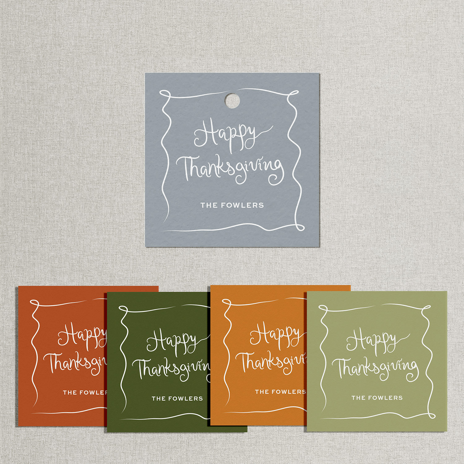 Happy Thanksgiving Gift Tag Printable | Editable Corjl Template