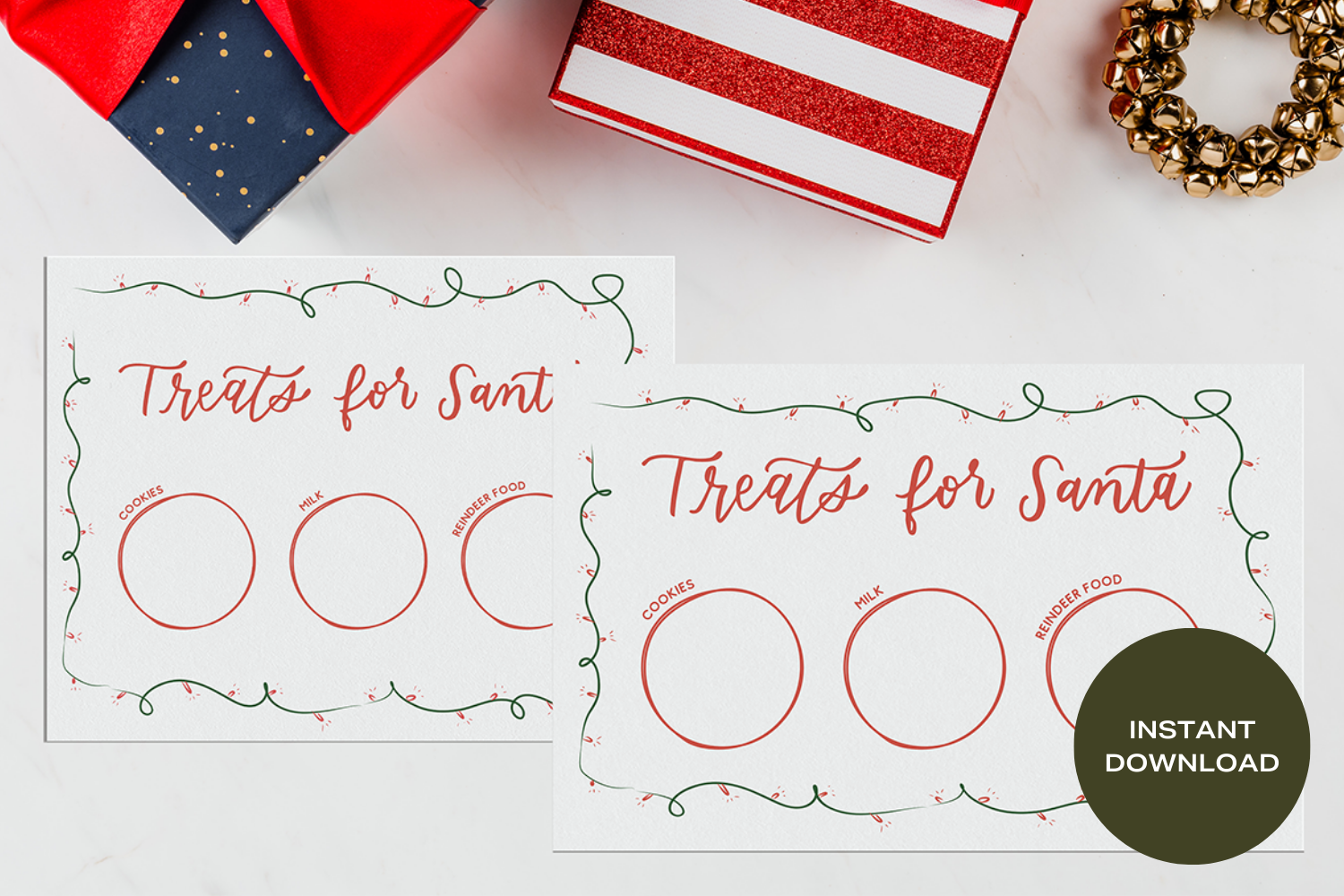 Treats for Santa Placemat Printable | Instant Download