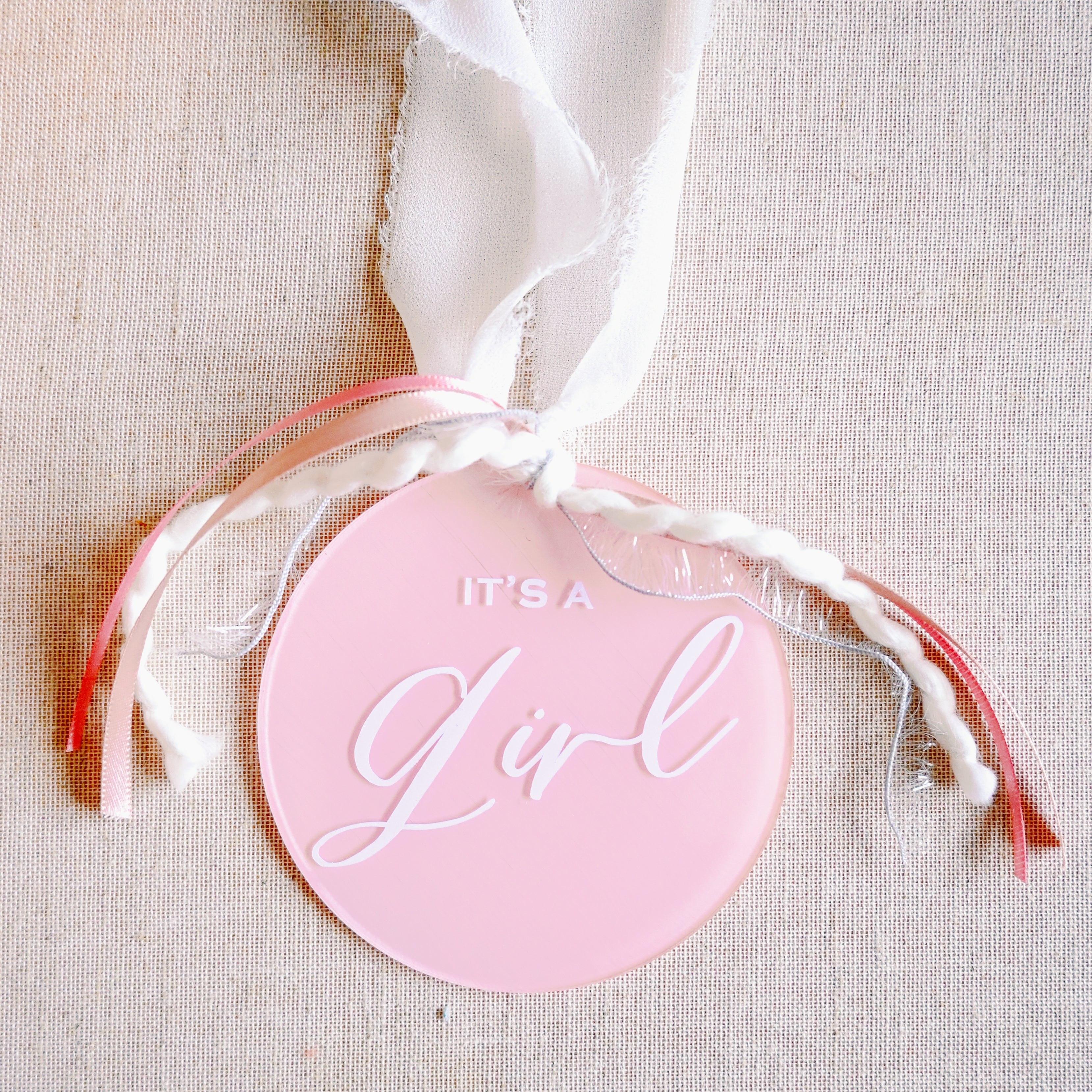 Gender Reveal Acrylic Sign Ornament