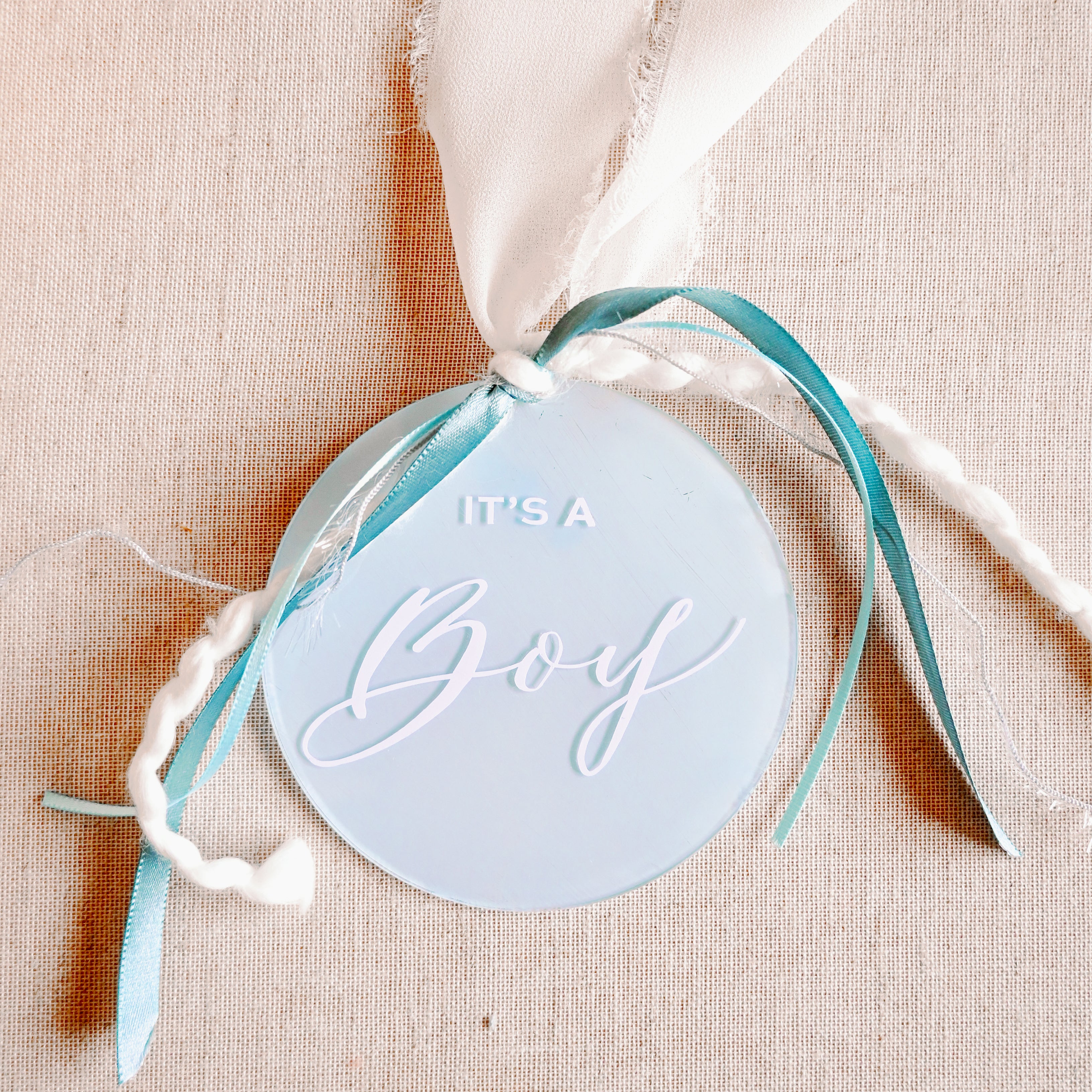 Gender Reveal Acrylic Sign Ornament