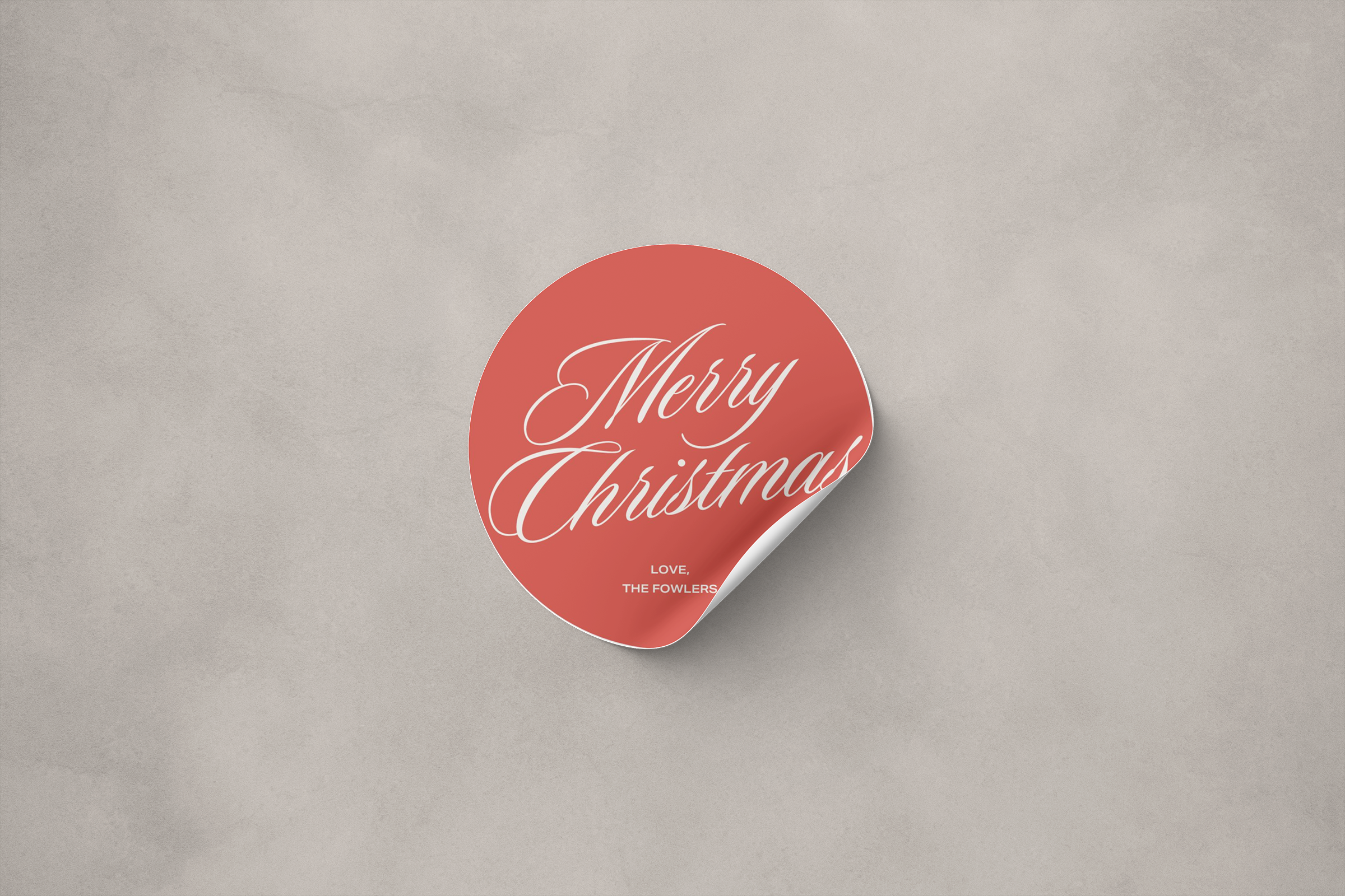 Red Vintage Merry Christmas Sticker Sheet