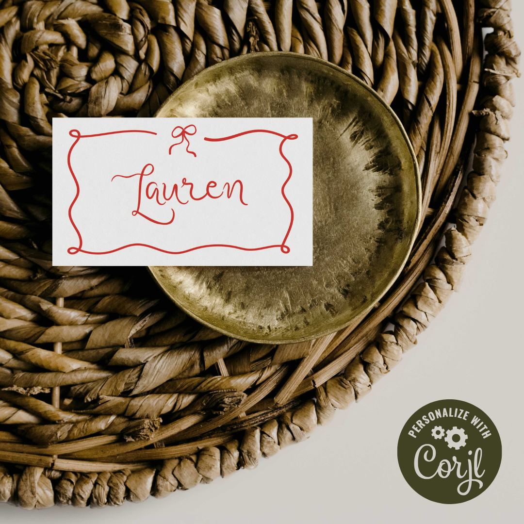Whimsical Editable Place Card | Instant Digital Download