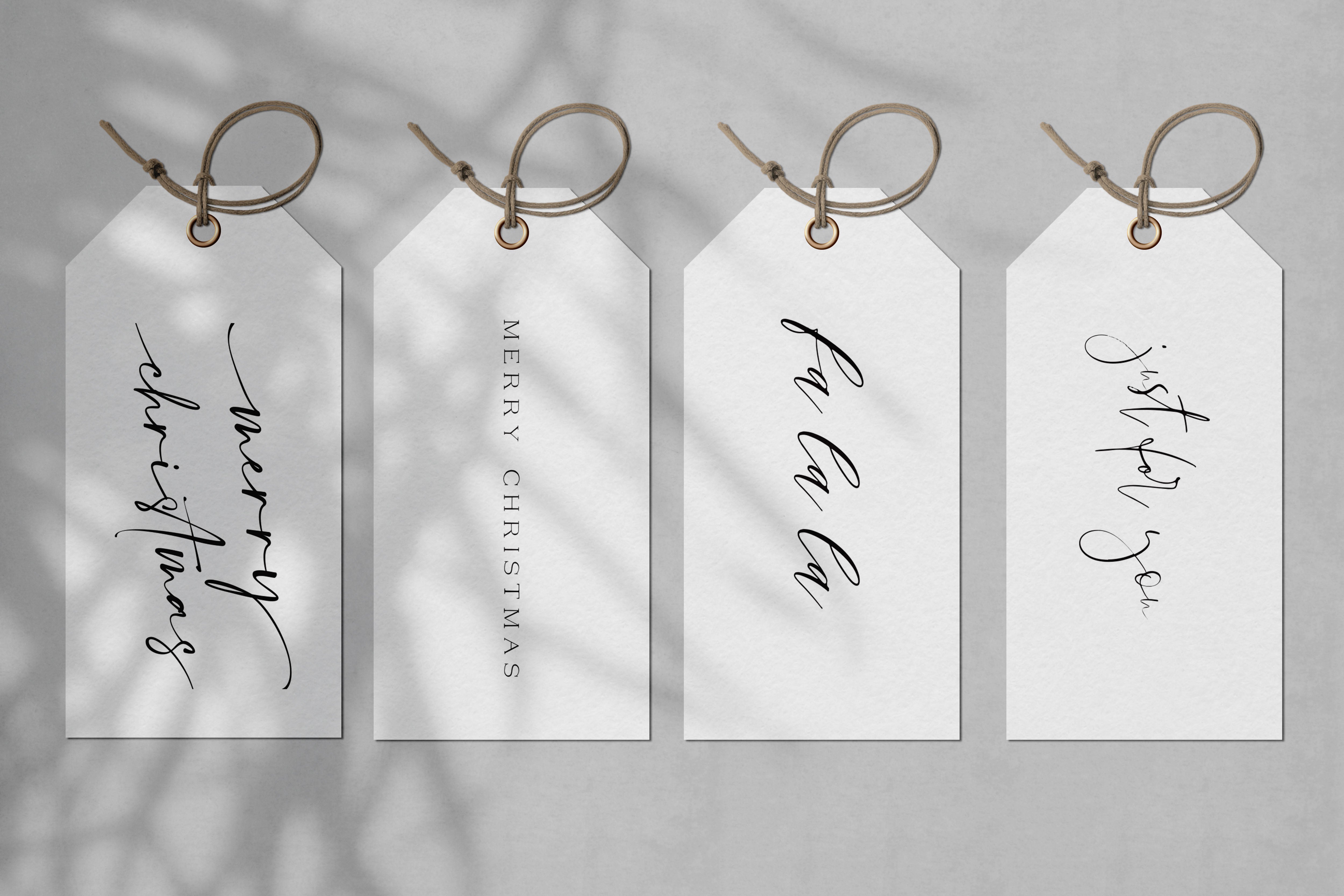 Classic Christmas Holiday Gift Tag Set