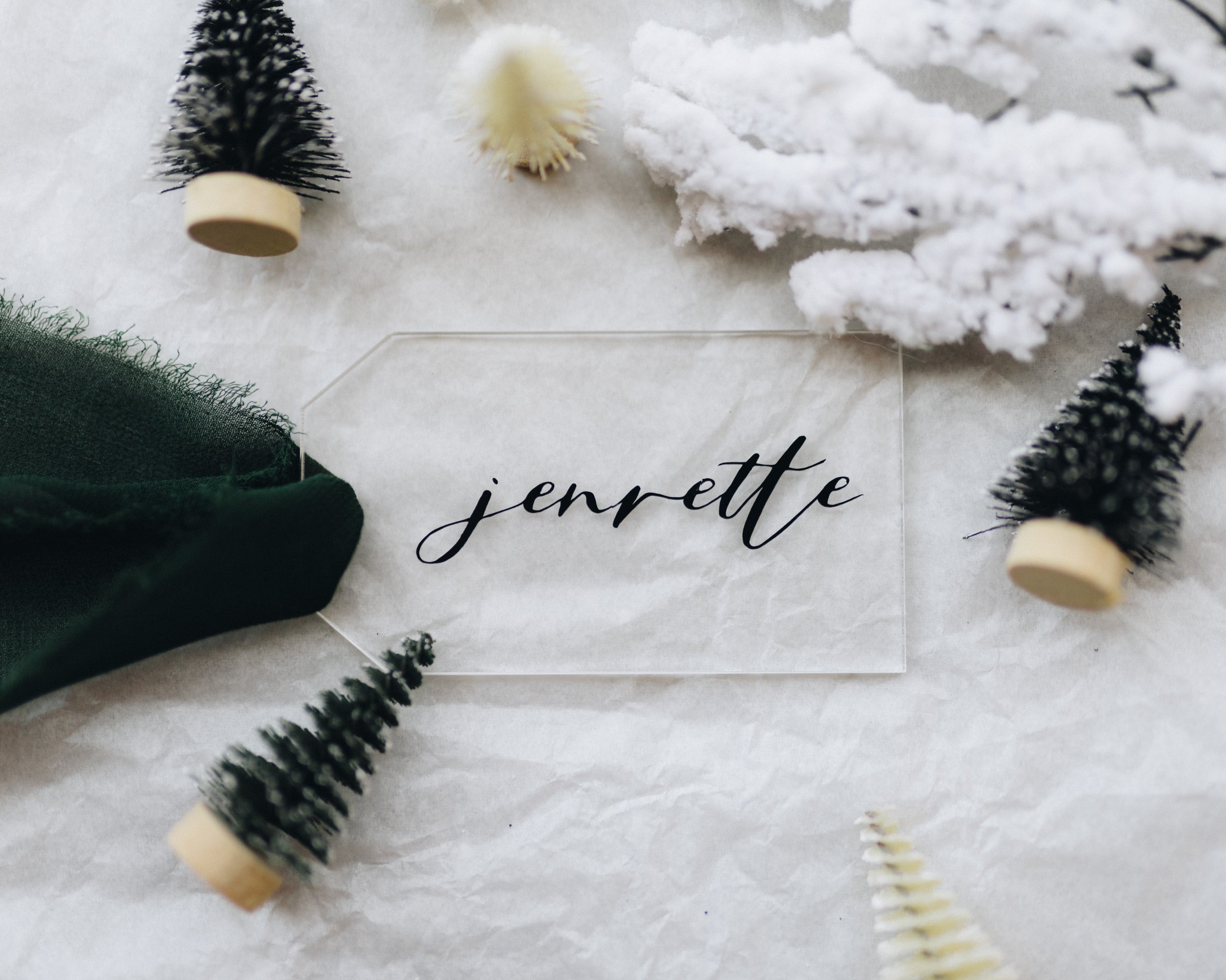 Acrylic Stocking and Gift Tag (Personalized)