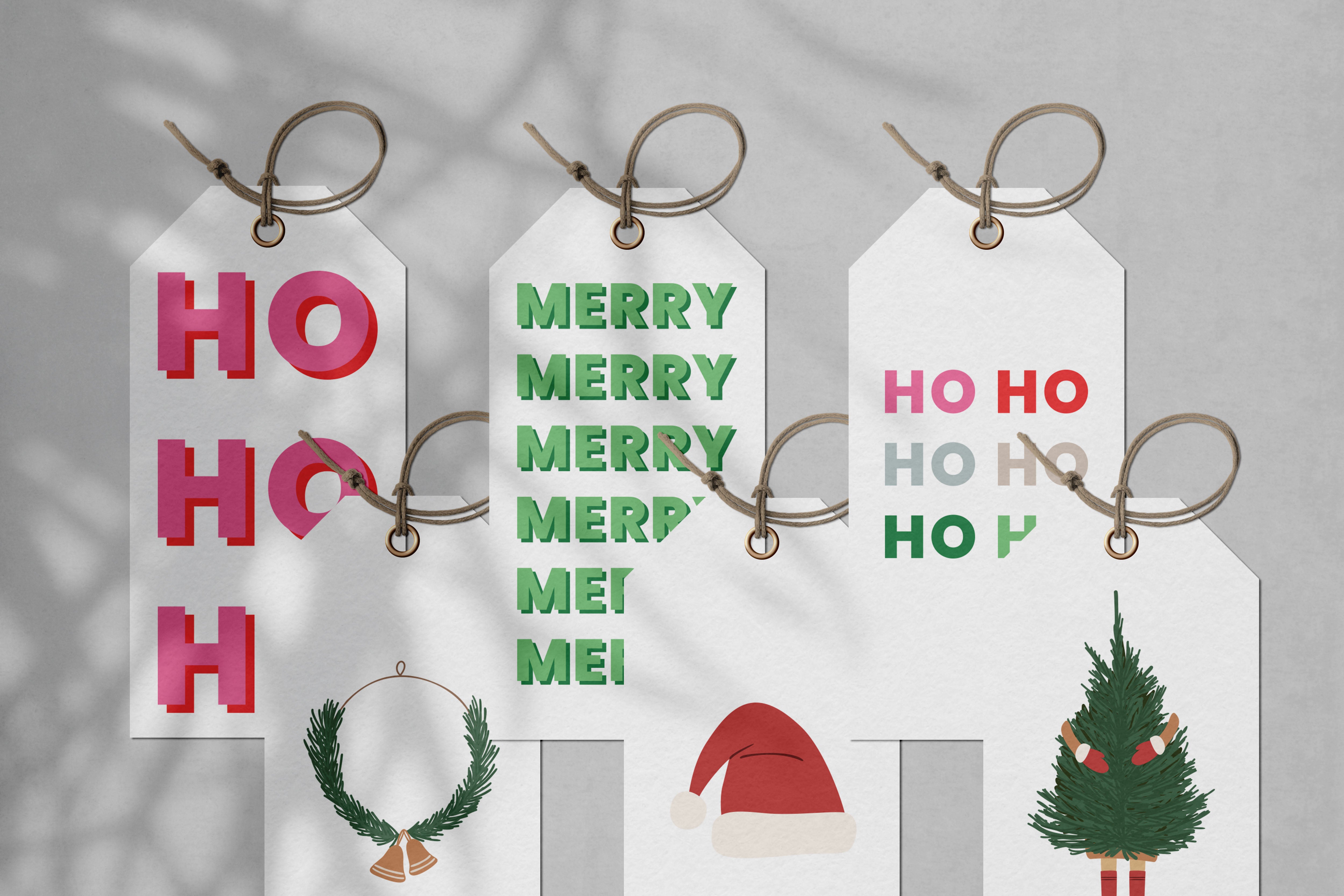 Festive Holiday Gift Tag Set