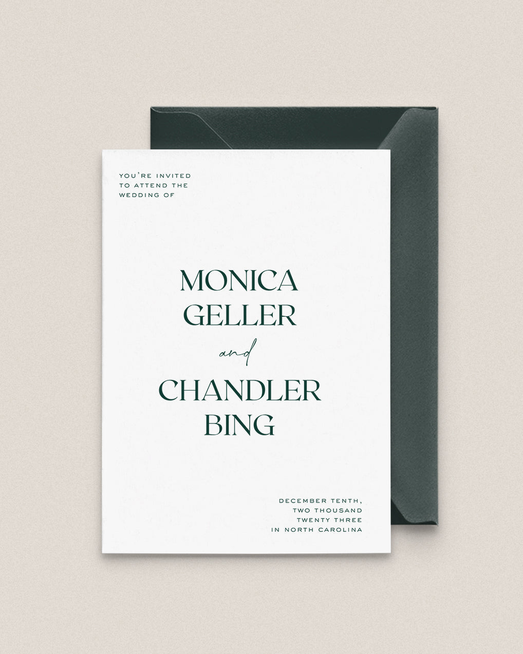 Whiteside - Invitation Card & Envelope