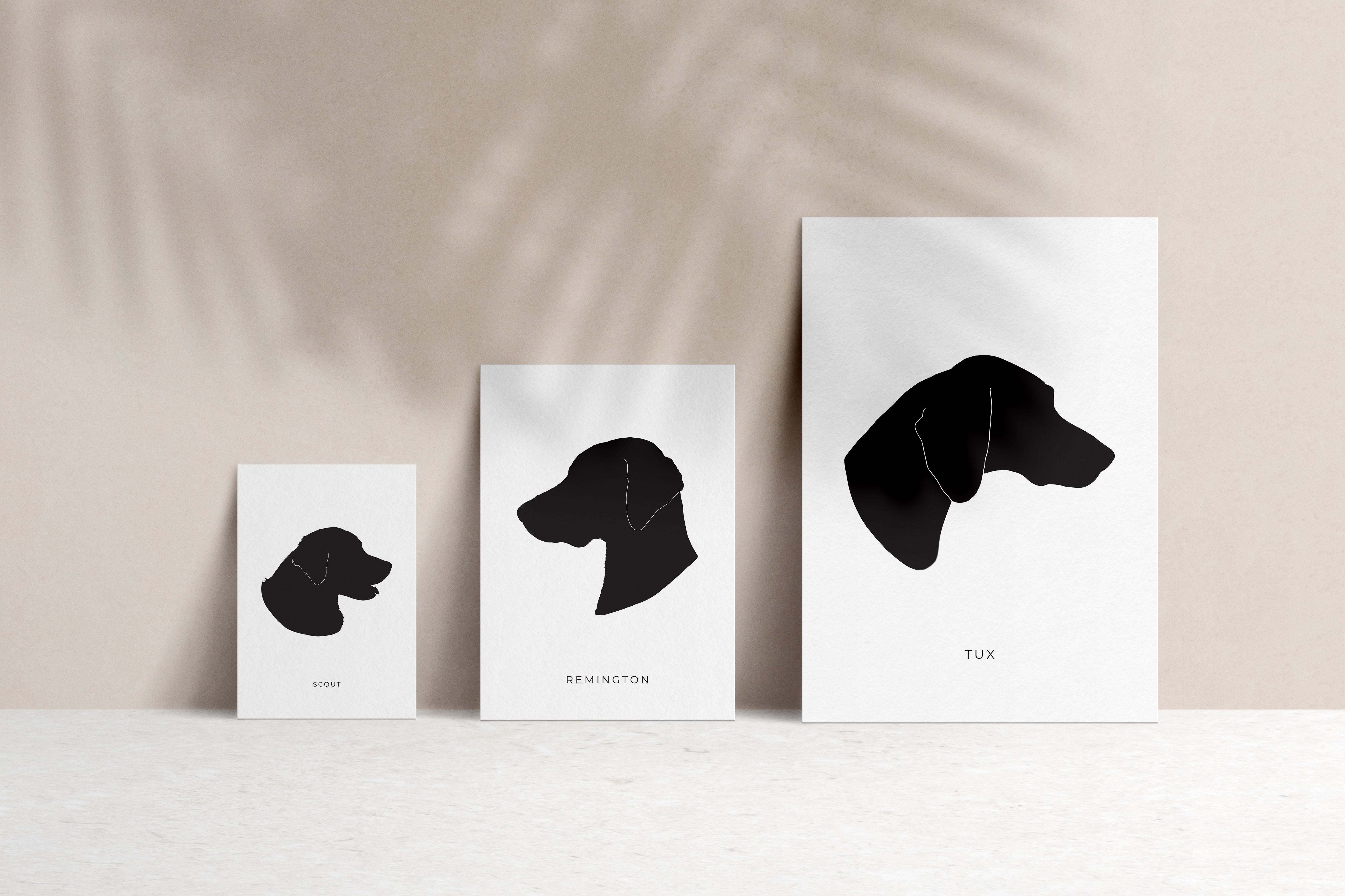 Classic Silhouette Pet Portrait Print