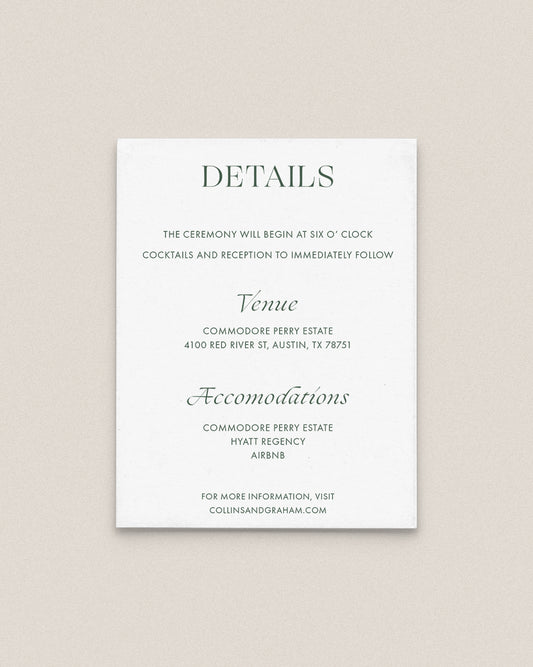 Austin - Details Card