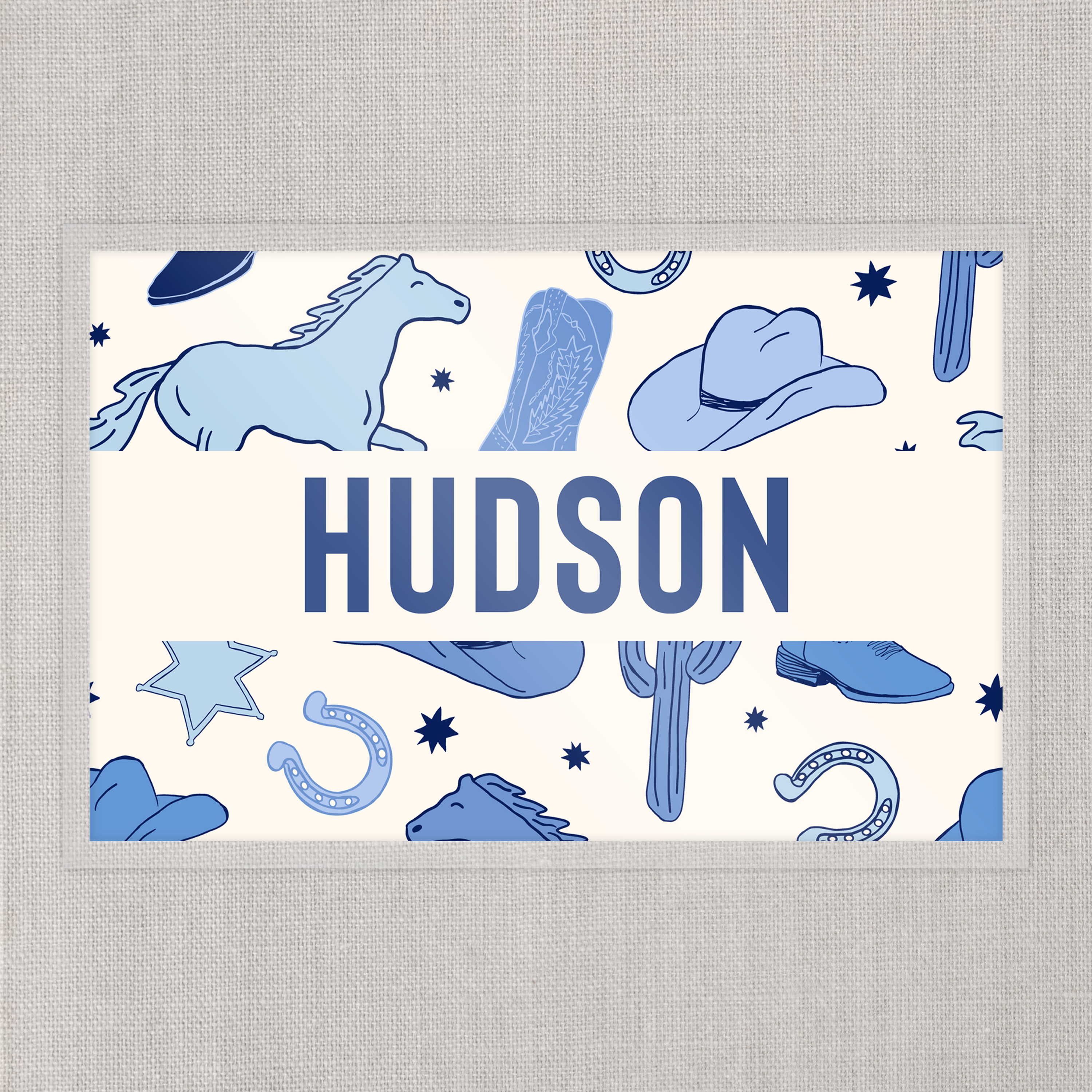 Blue Cowboy Laminated Placemat