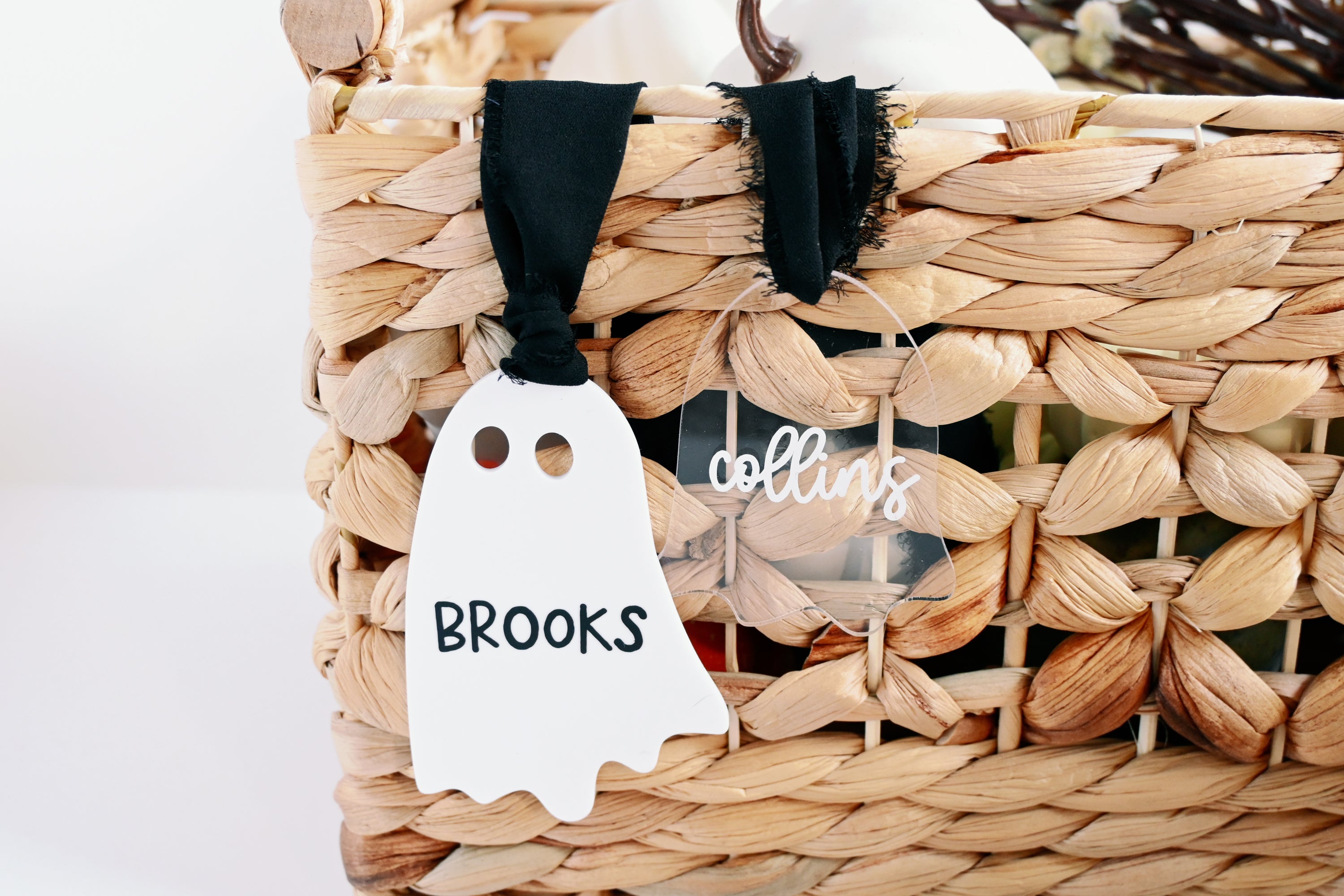 Personalized Ghost Boo Basket Tag