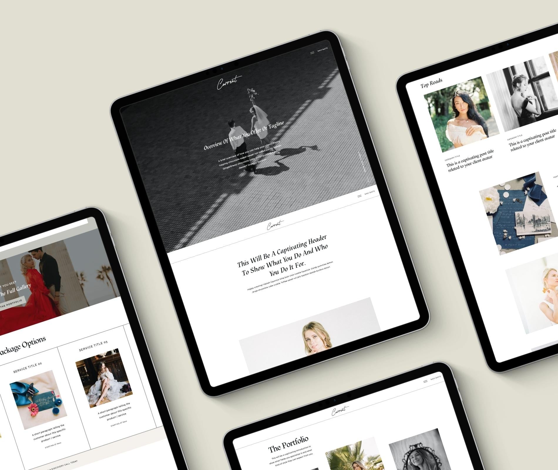Current Showit Template by Salt + Spruce Creative