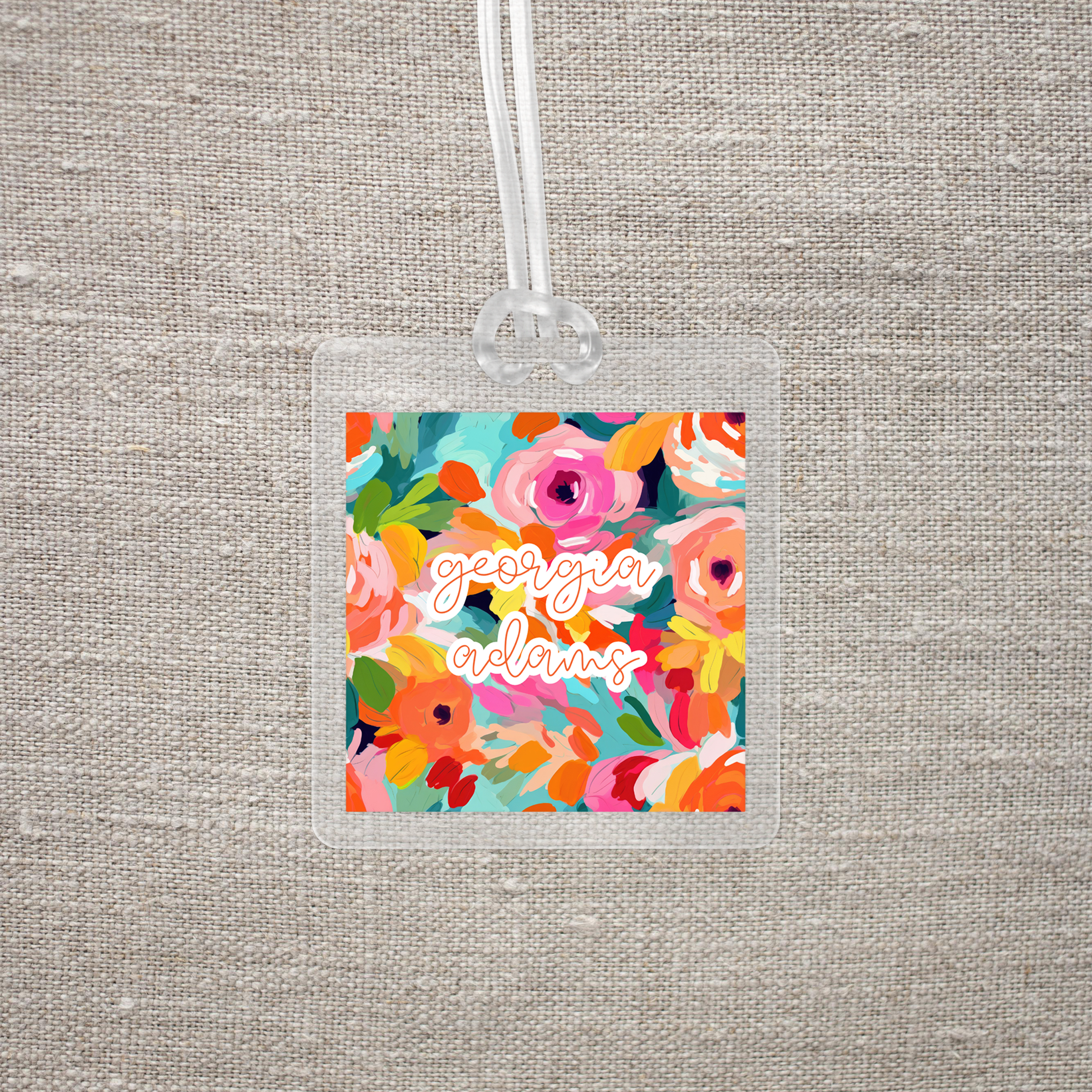 Floral Abstract Bag Tag