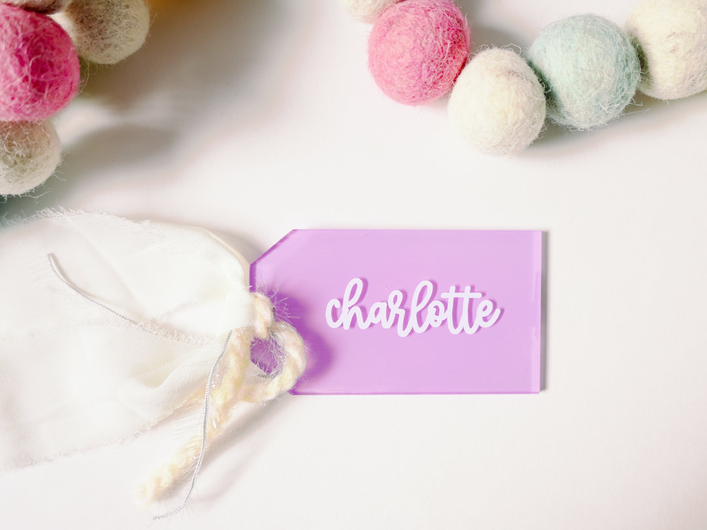 Colored Acrylic Gift Tag (Personalized)