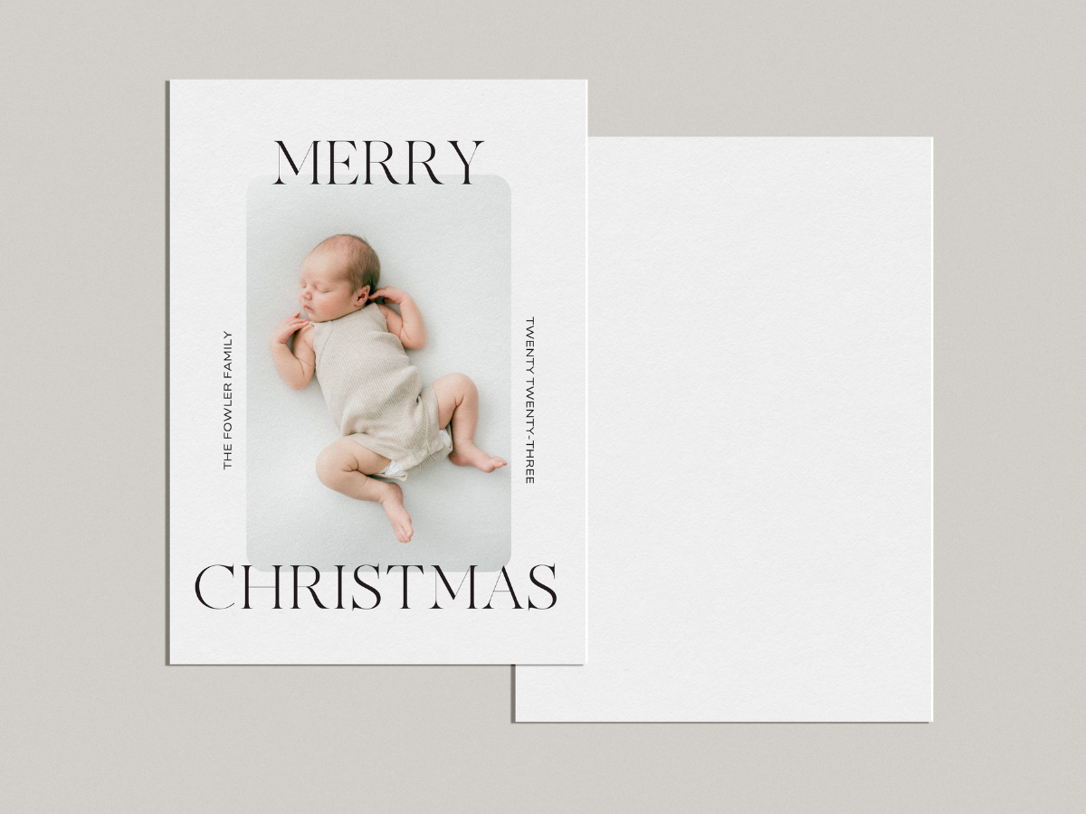 Merry Christmas Serif Christmas Card