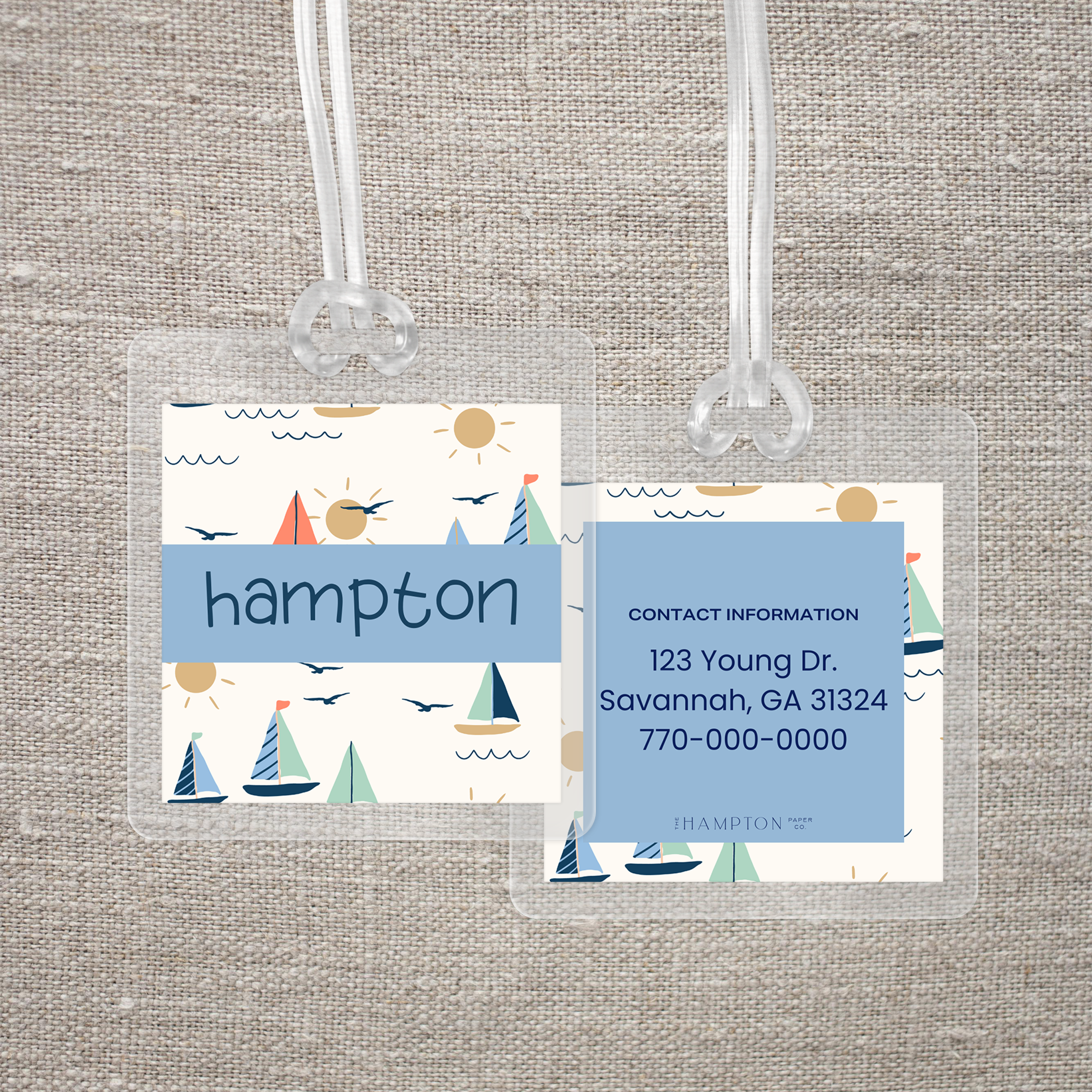 Sailboats Bag Tag